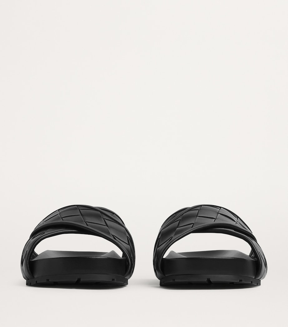 Bottega Veneta Leather Intrecciato Tarik Sandals Image 3
