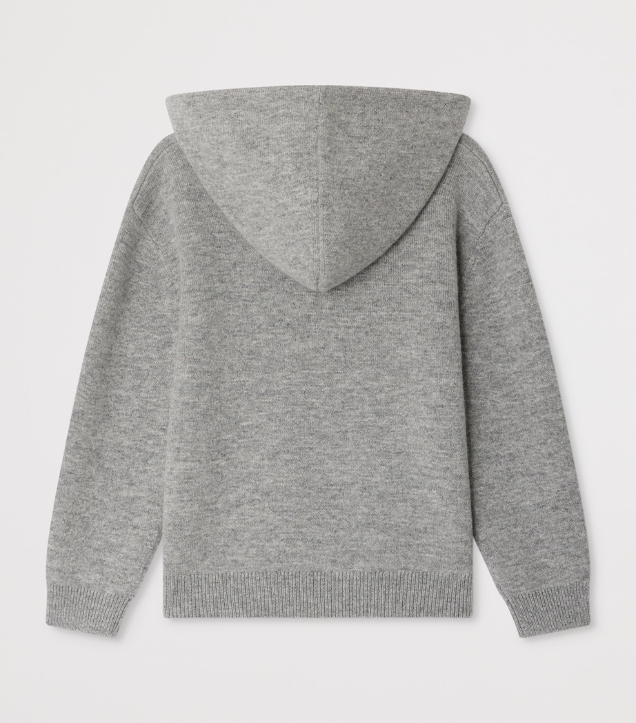 Wool-Cashmere Hoodie (10-14 Years) GRIS CHINE MOYEN Image 2