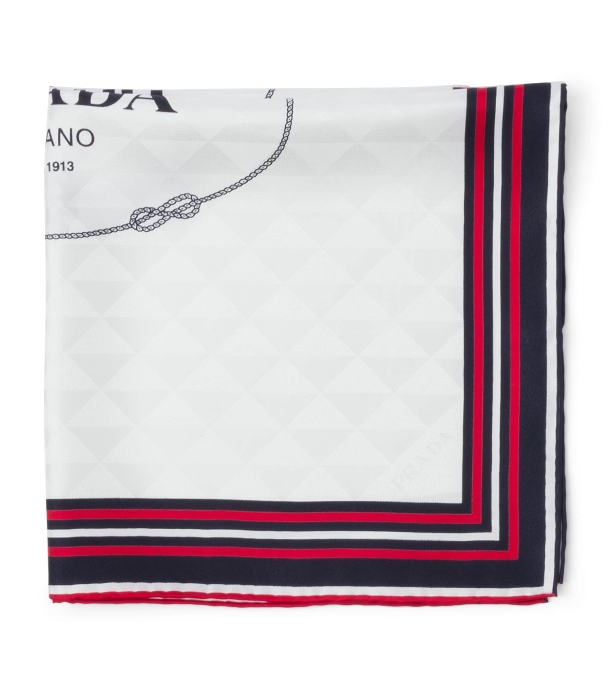 Silk Twill Jacquard Scarf F061T Image 1