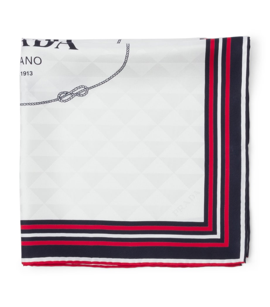 Silk Twill Jacquard Scarf F061T Image 1