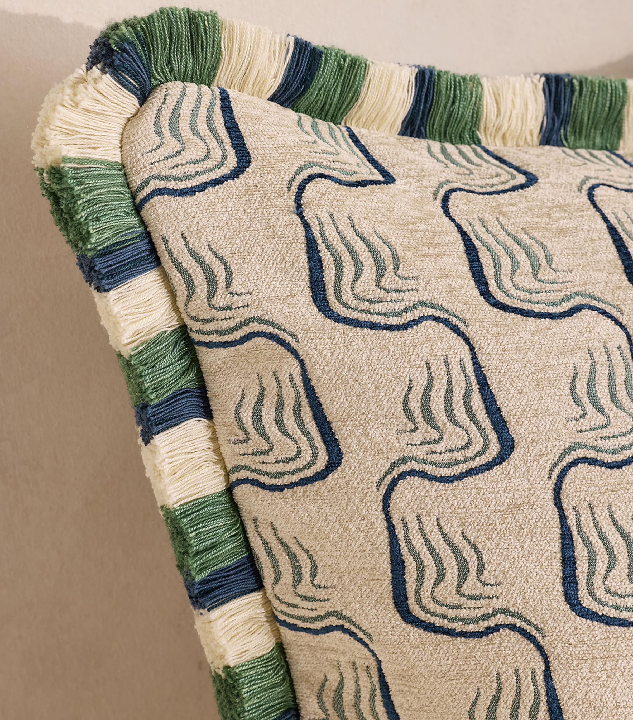 Soho Home Jacquard Theron Cushion (50cm x 50cm) Green Image 3