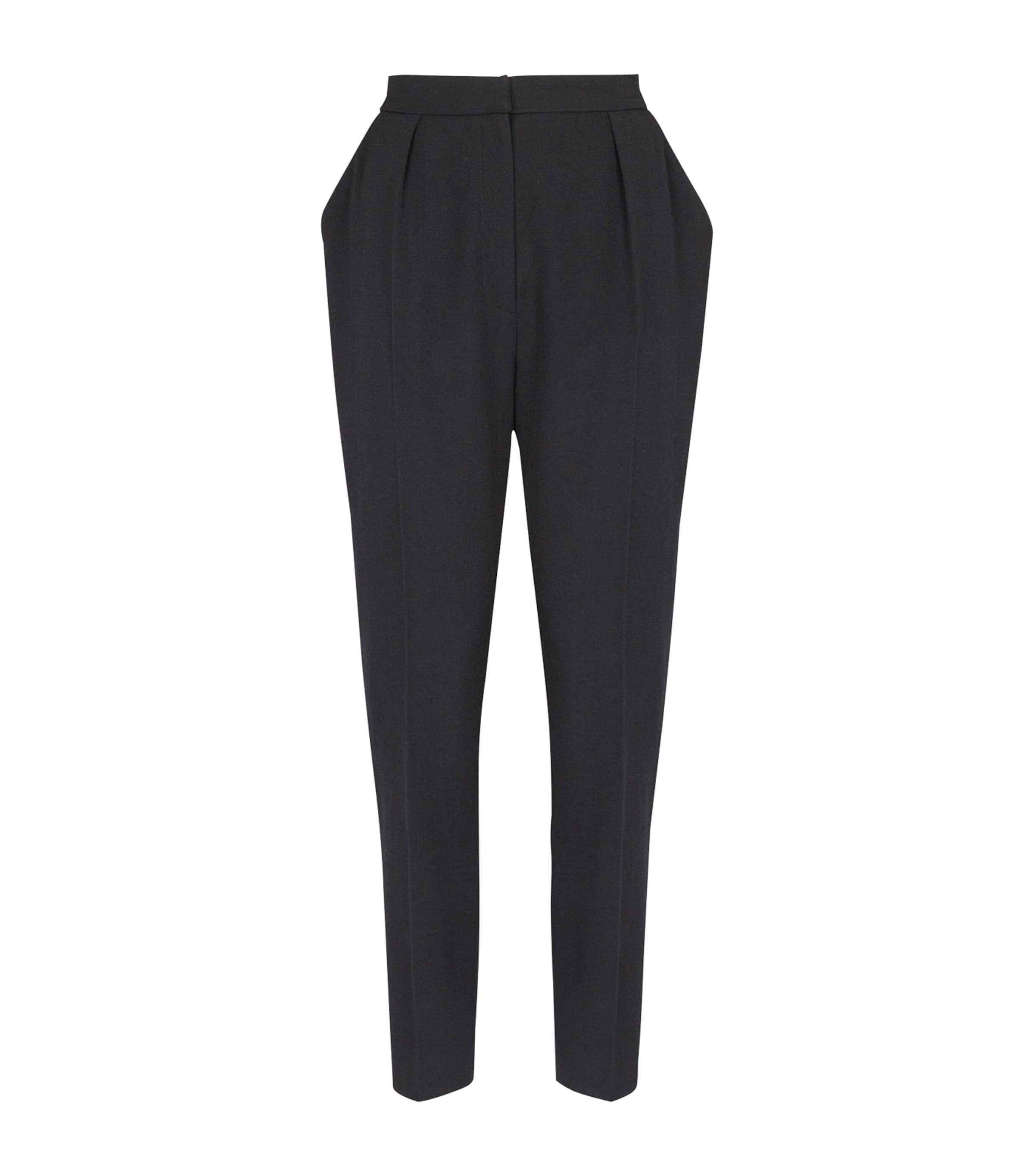 BALMAIN WOOL SLIM TAILORED TROUSERS