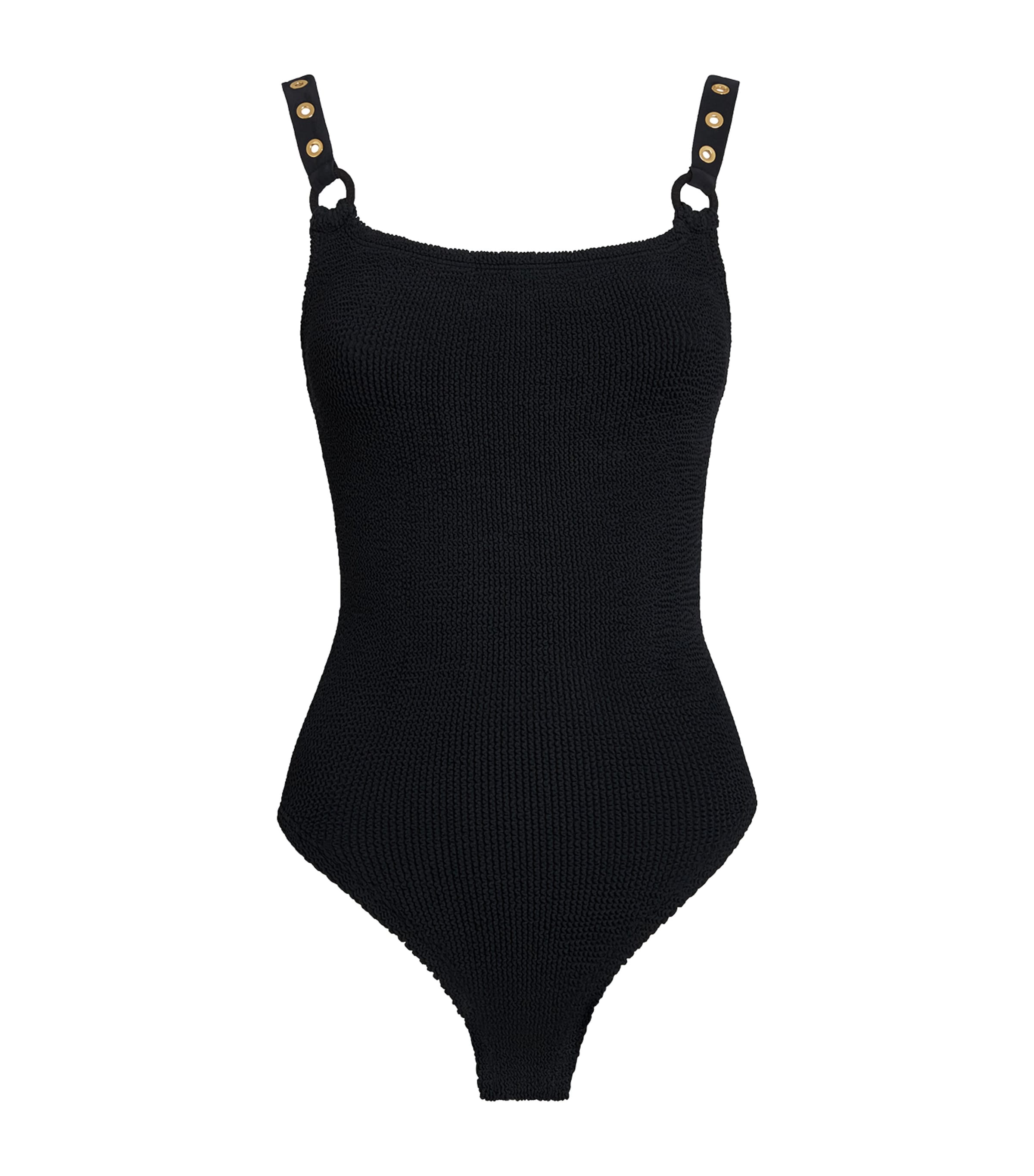 Hunza G Eyelet Melody Swimsuit In Black