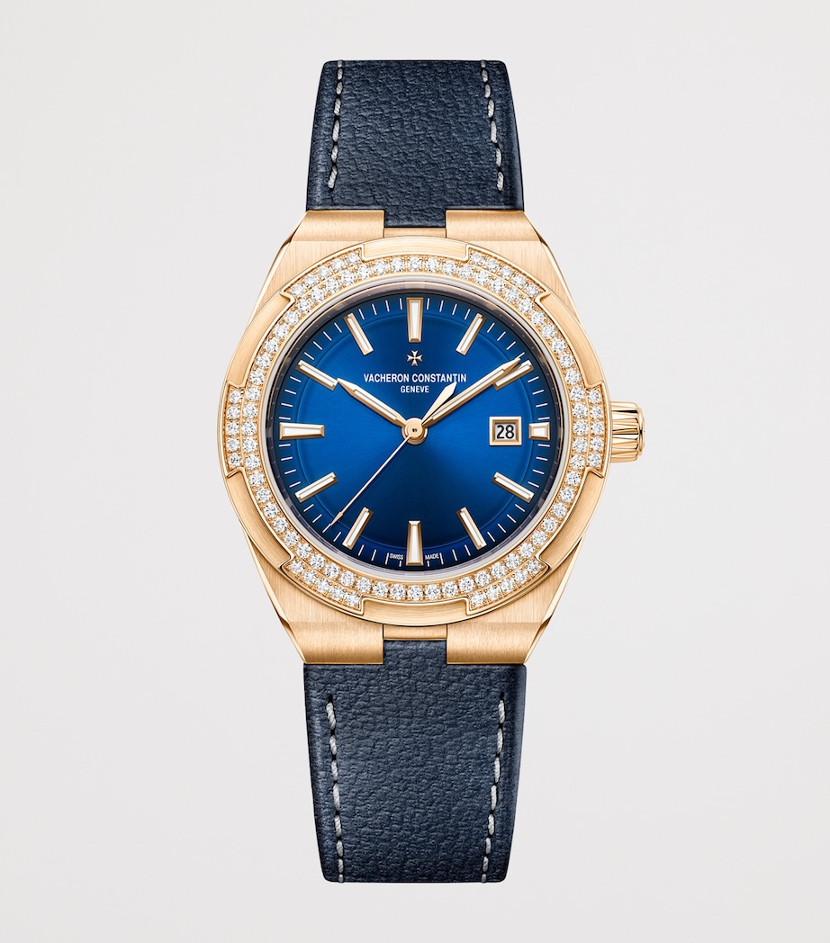 Vacheron Constantin Rose Gold and Diamond Overseas Watch 35mm Pink Gold Image 2