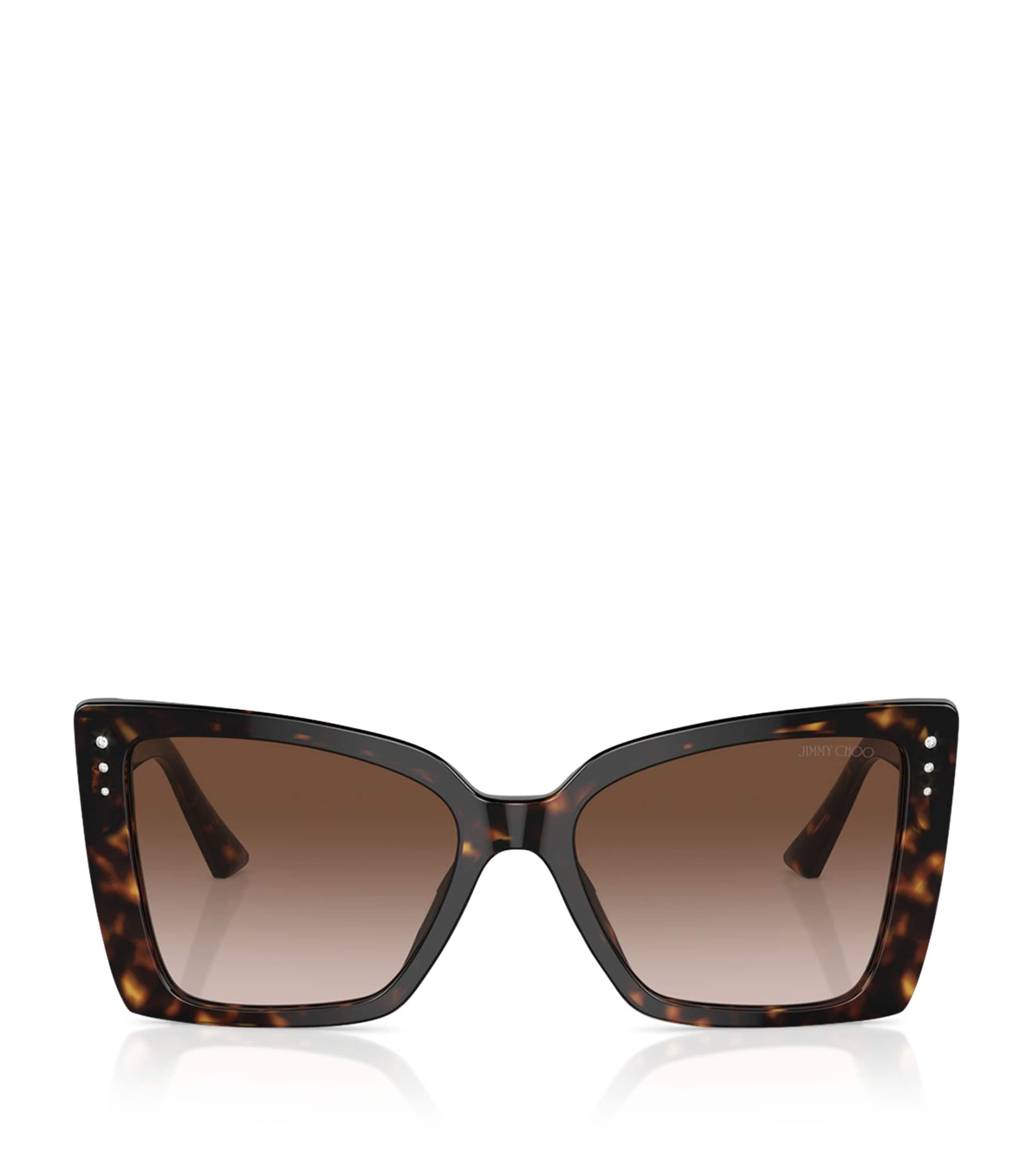 Jimmy Choo Womens Black Jc5012 Square-frame Tortoiseshell Acetate Sunglasses In Brown