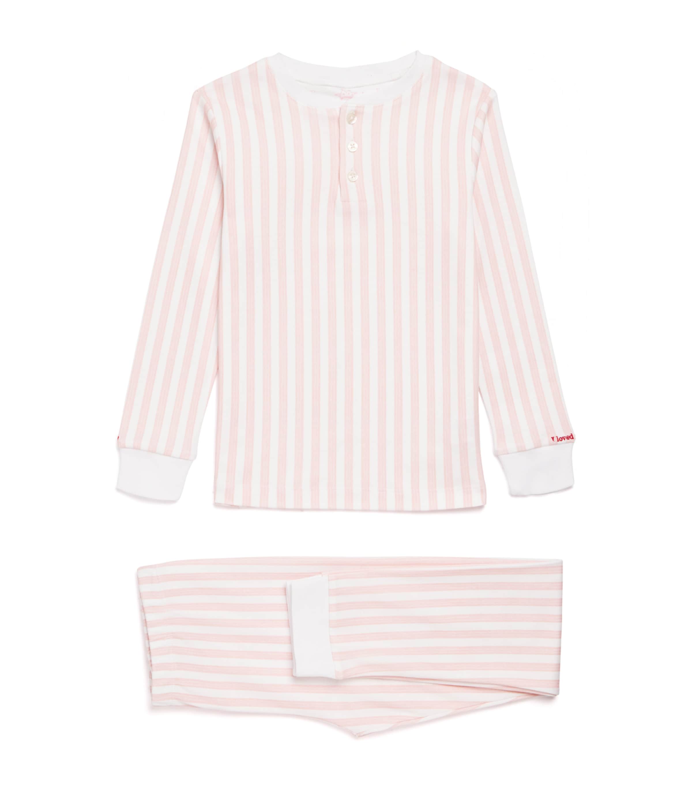 Shop Marie-chantal Striped Amour Pyjamas