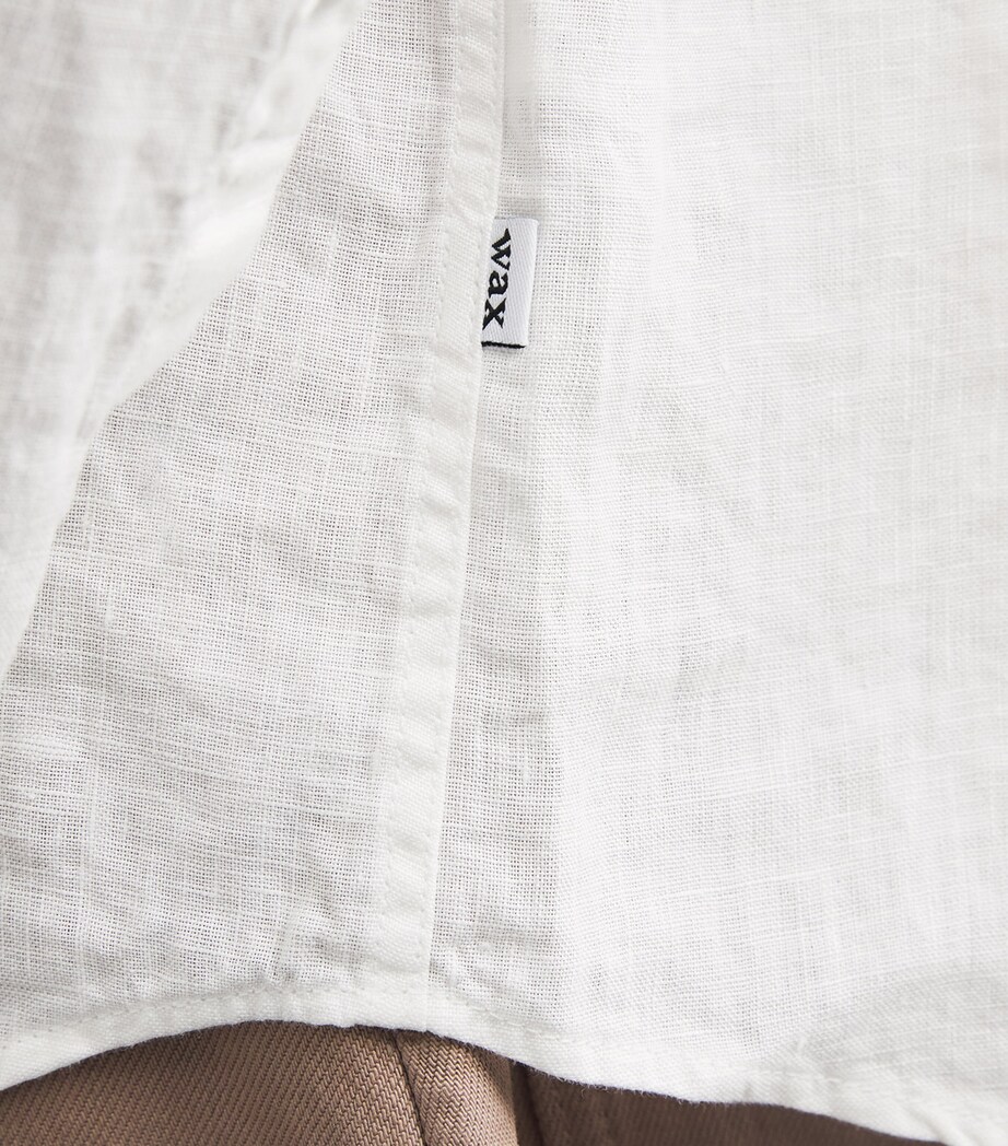 Linen Relaxed Shirt WHITE Image 6