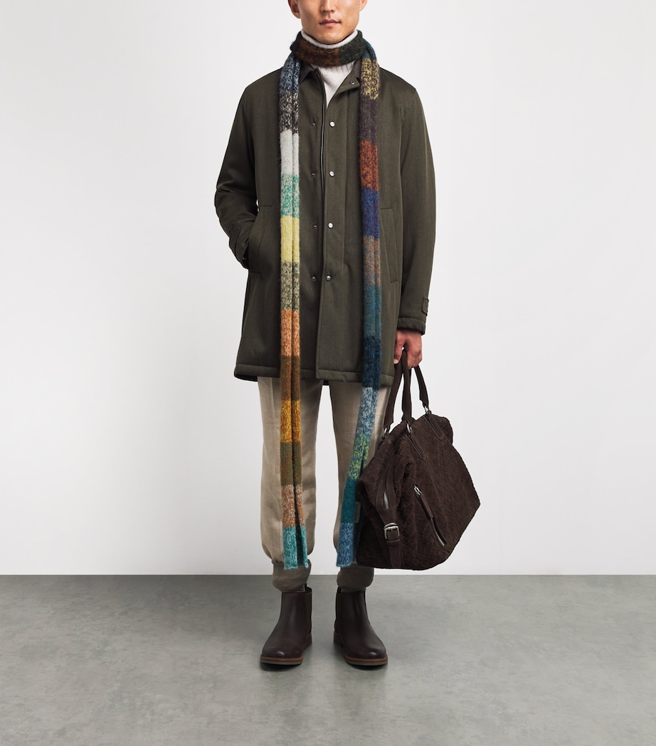 Herno Mens Virgin Wool Car Coat Mltar Maron Image 2