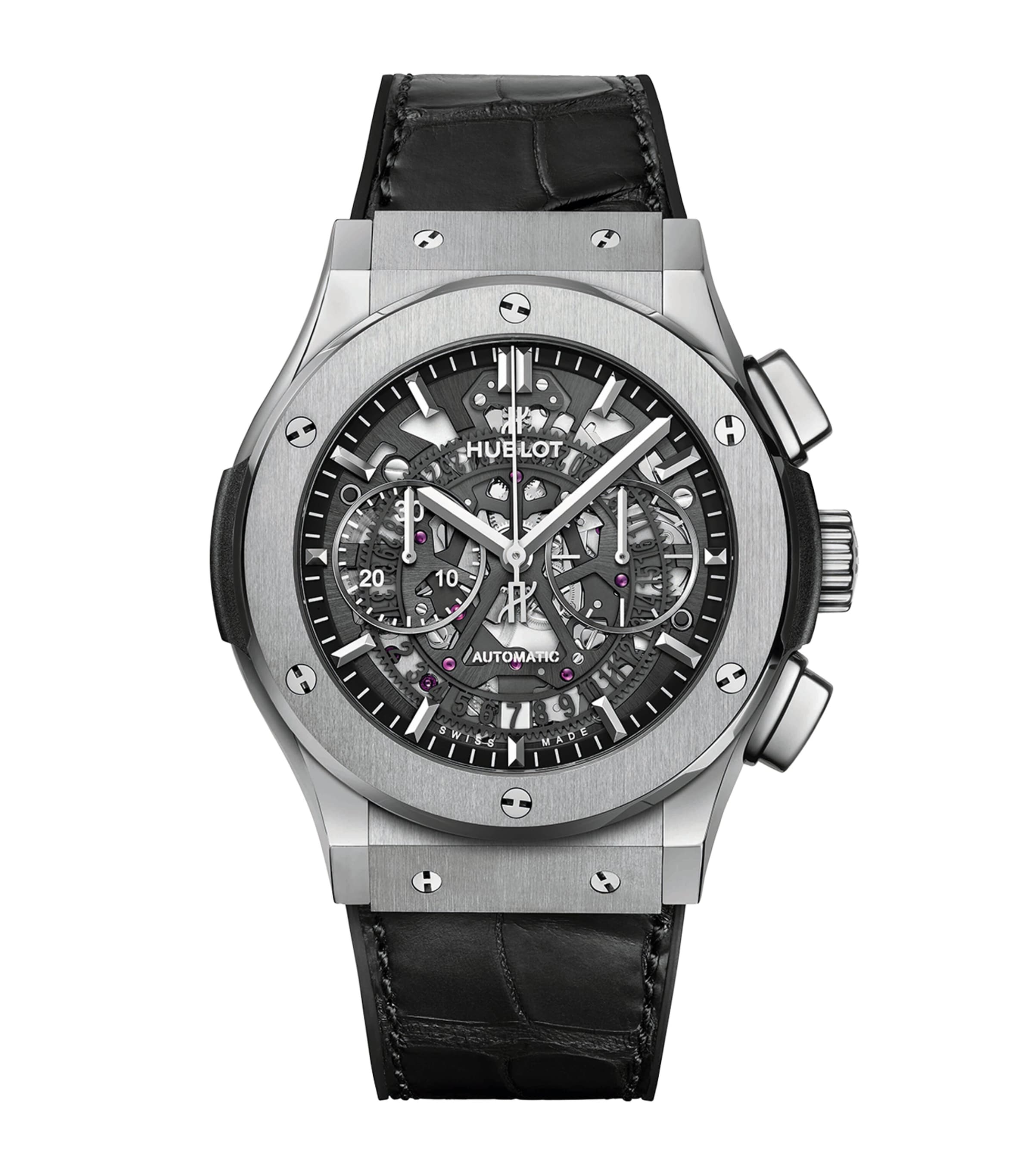 Hublot Ceramic Classic Fusion Aerofusion Chronograph Watch In Black