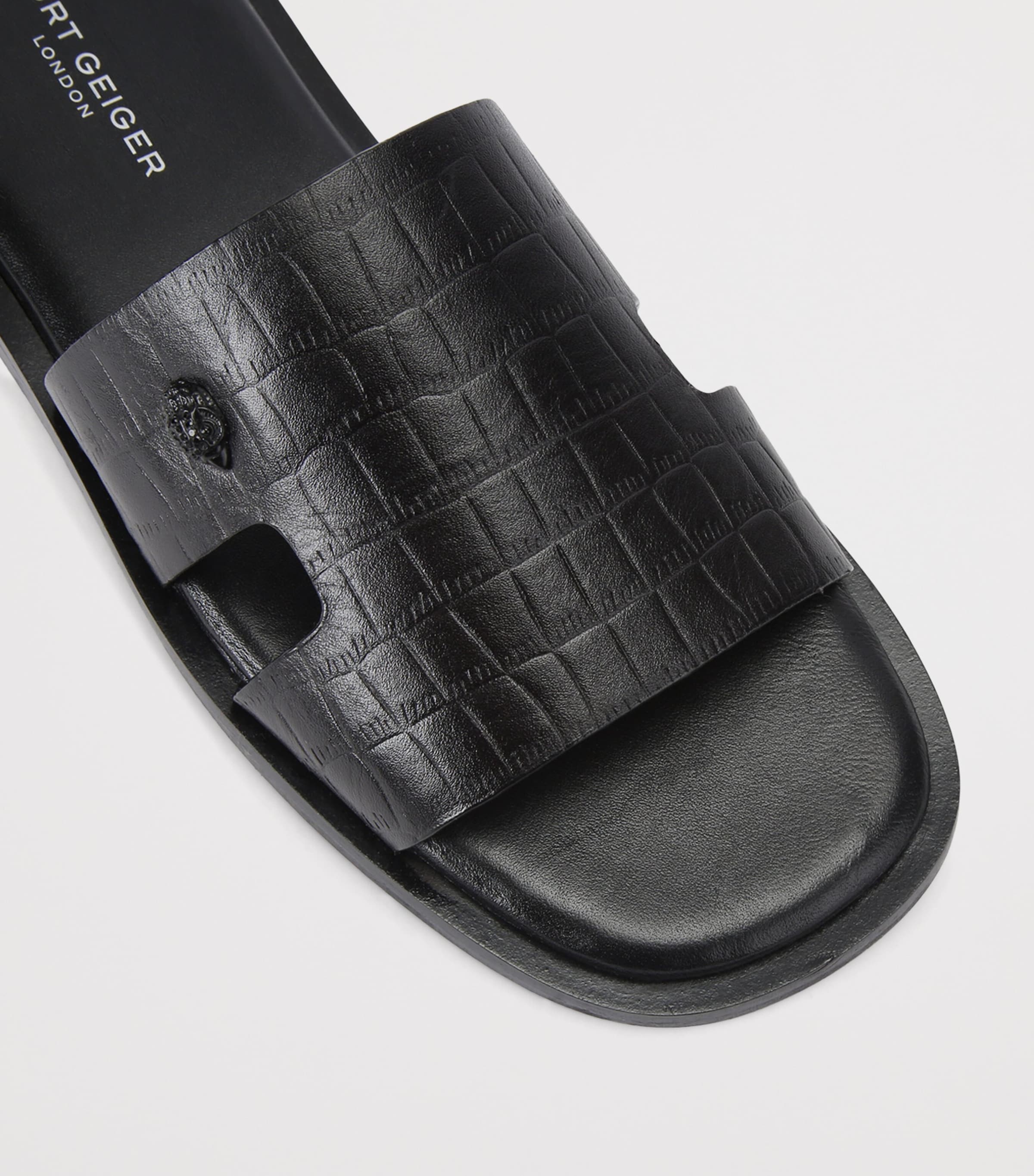 Kurt Geiger London Leather Bond Slides Blk/other Image 2