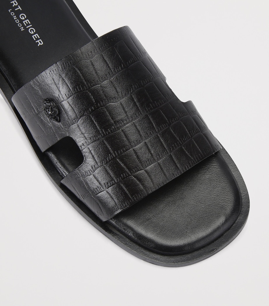 Kurt Geiger London Leather Bond Slides Blk/other Image 2