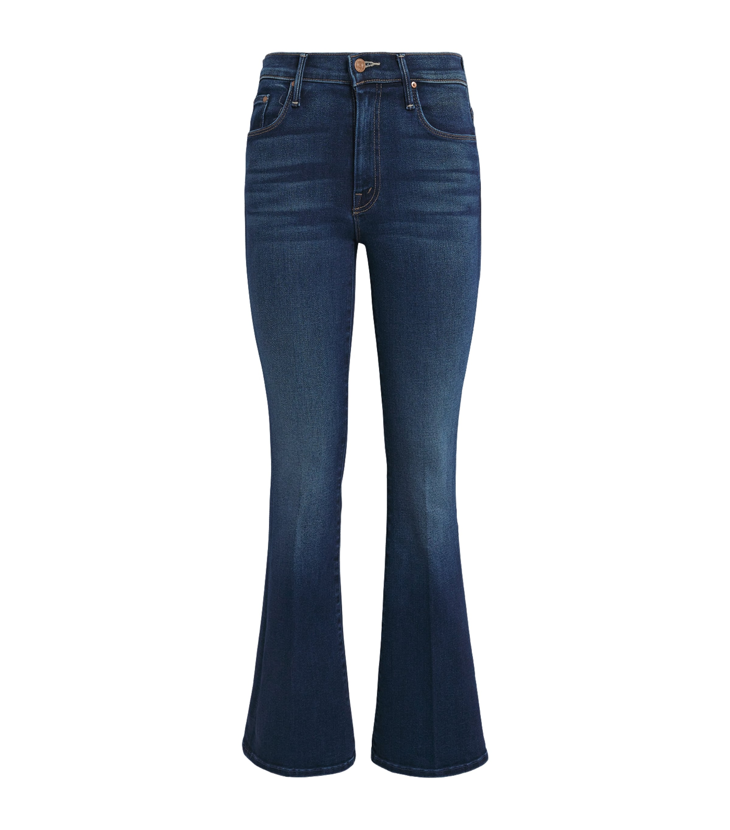Mother The Insider Ankle Mid Rise Jeans In Blue