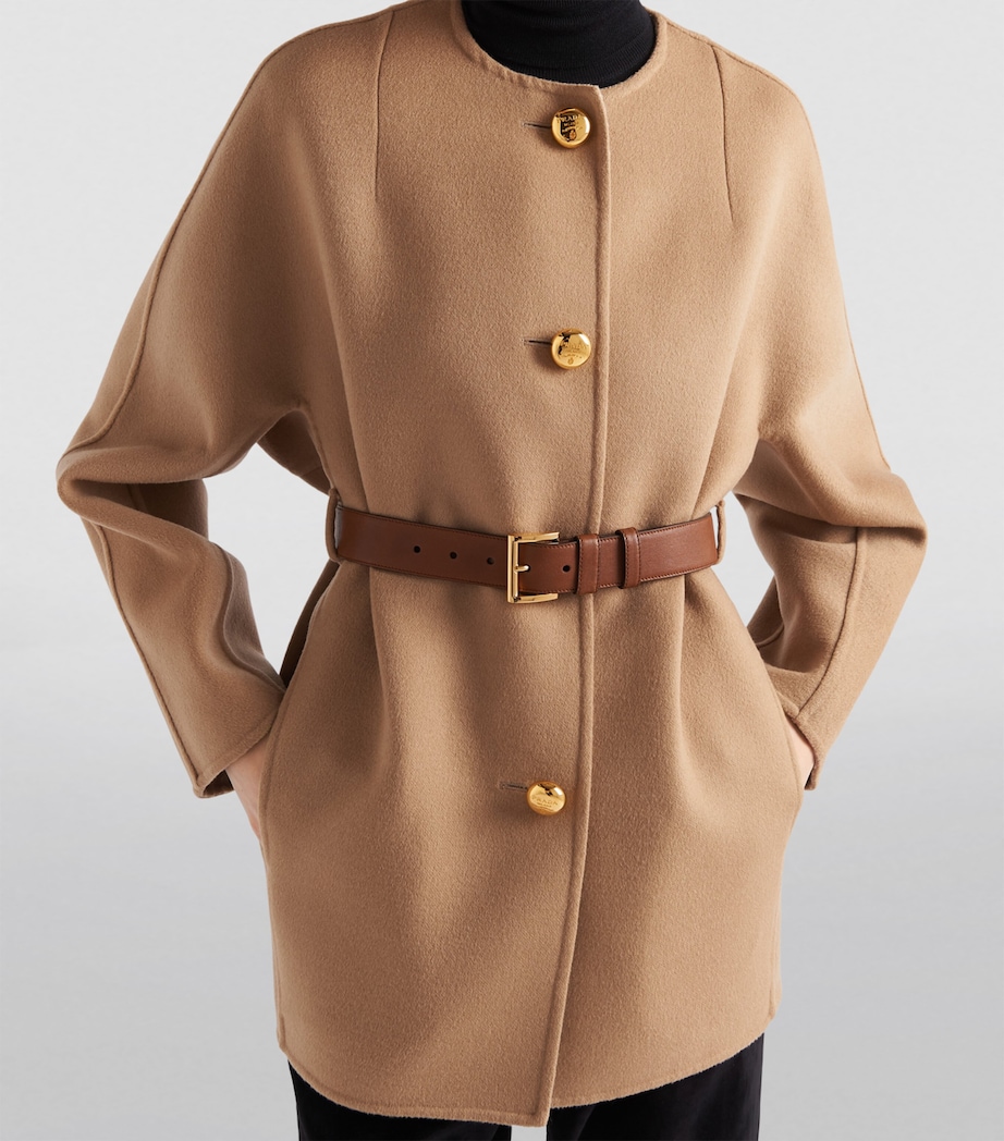 Wool-Silk Belted Coat F0824 Image 3