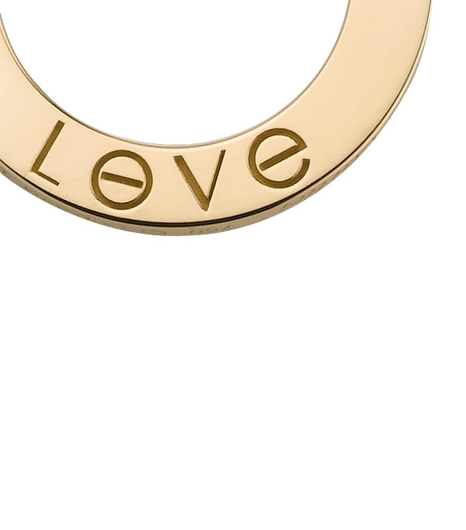 Yellow Gold and Diamond LOVE Necklace YELLOW GOLD Image 6