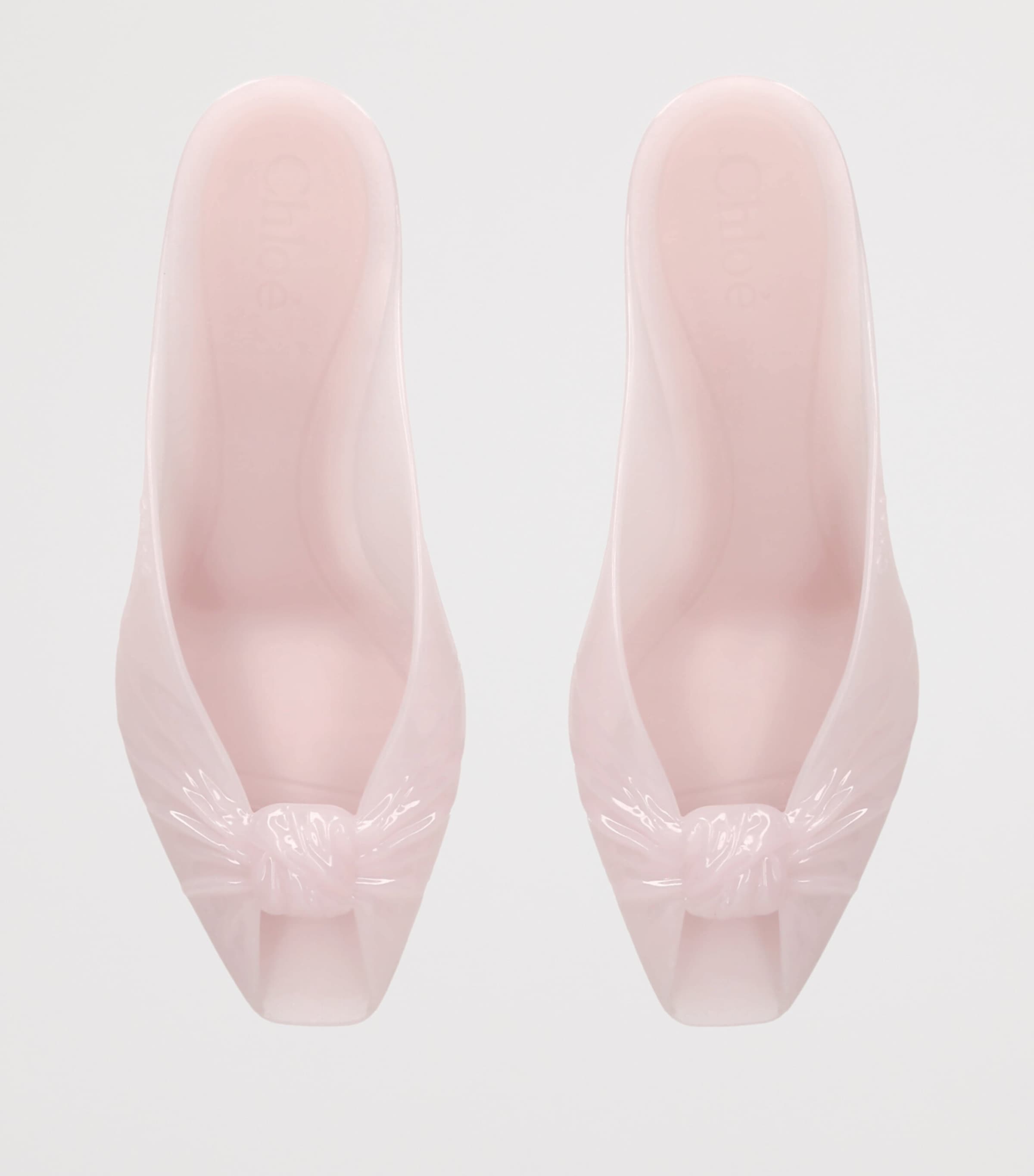 Chloé Jelly Heeled Mules 30 Pale Pink Image 4
