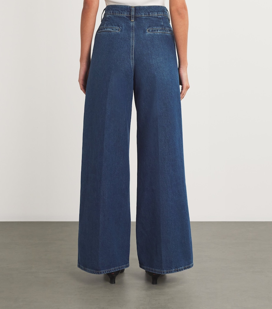 FRAME Womens Easy Wide Flare Jeans Blindspot Image 4