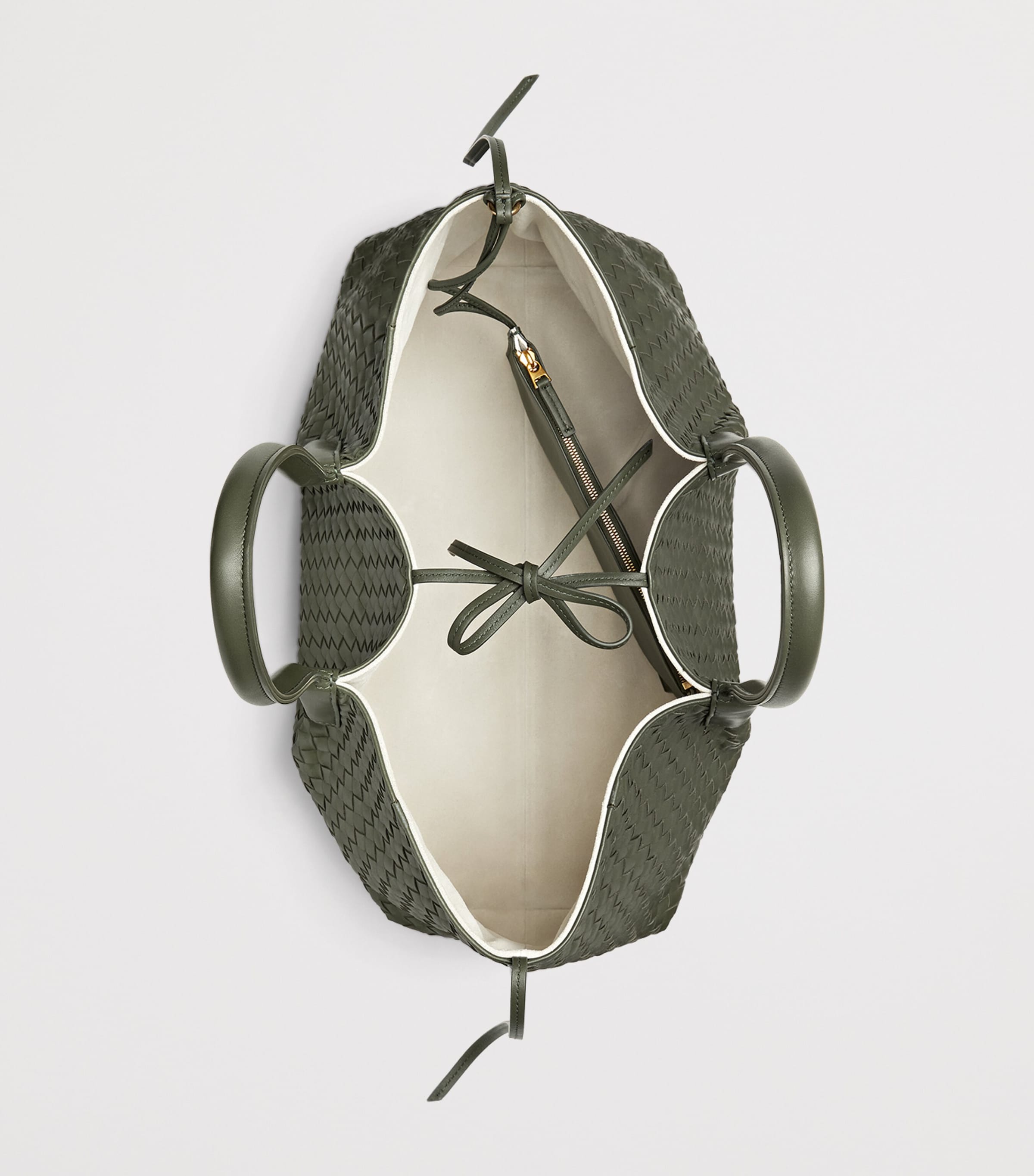 Intrecciato Leather Pinacoteca Tote Bag 3299 Image 3