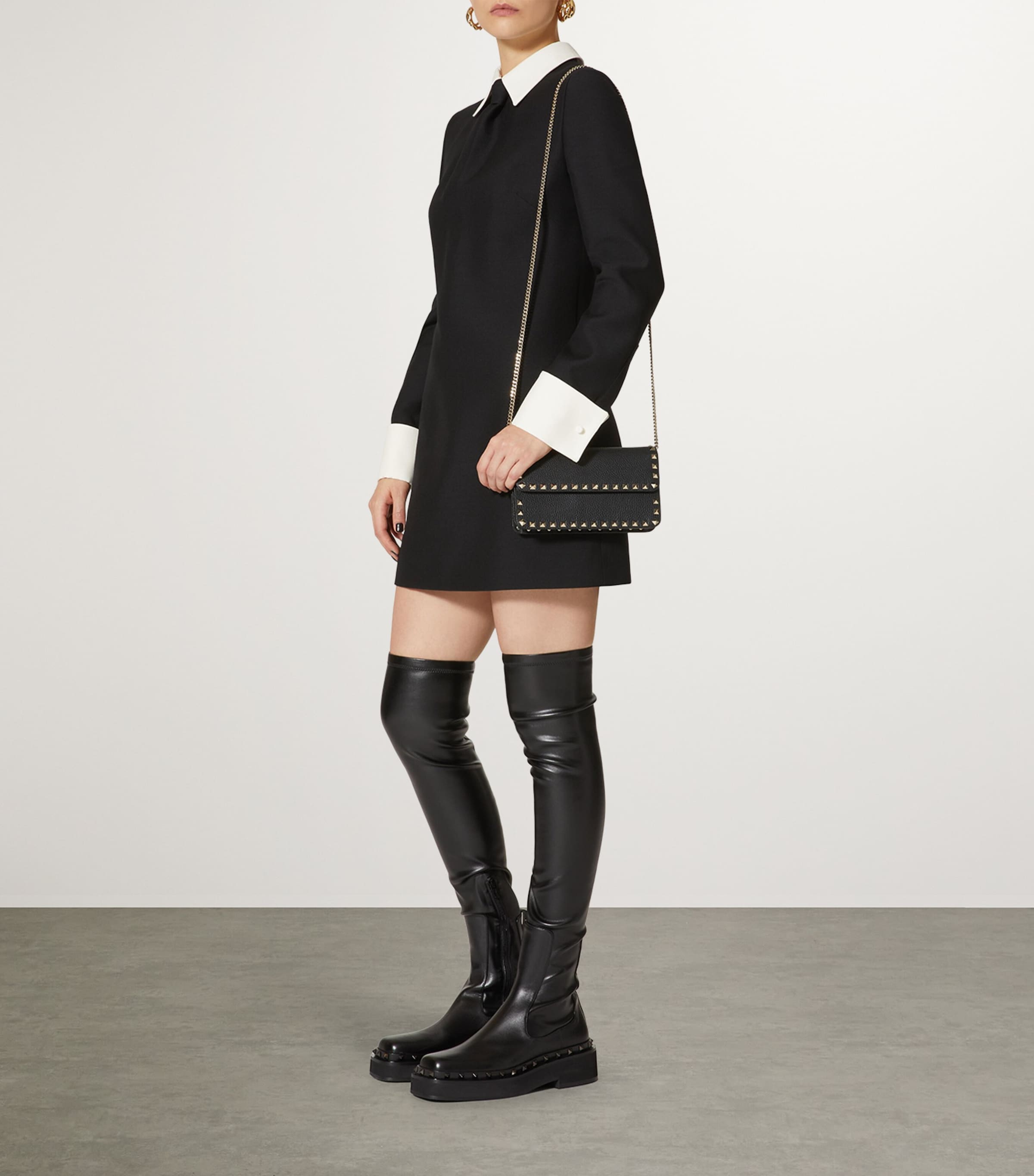 Leather Rockstud Chain Wallet 0NO Image 2