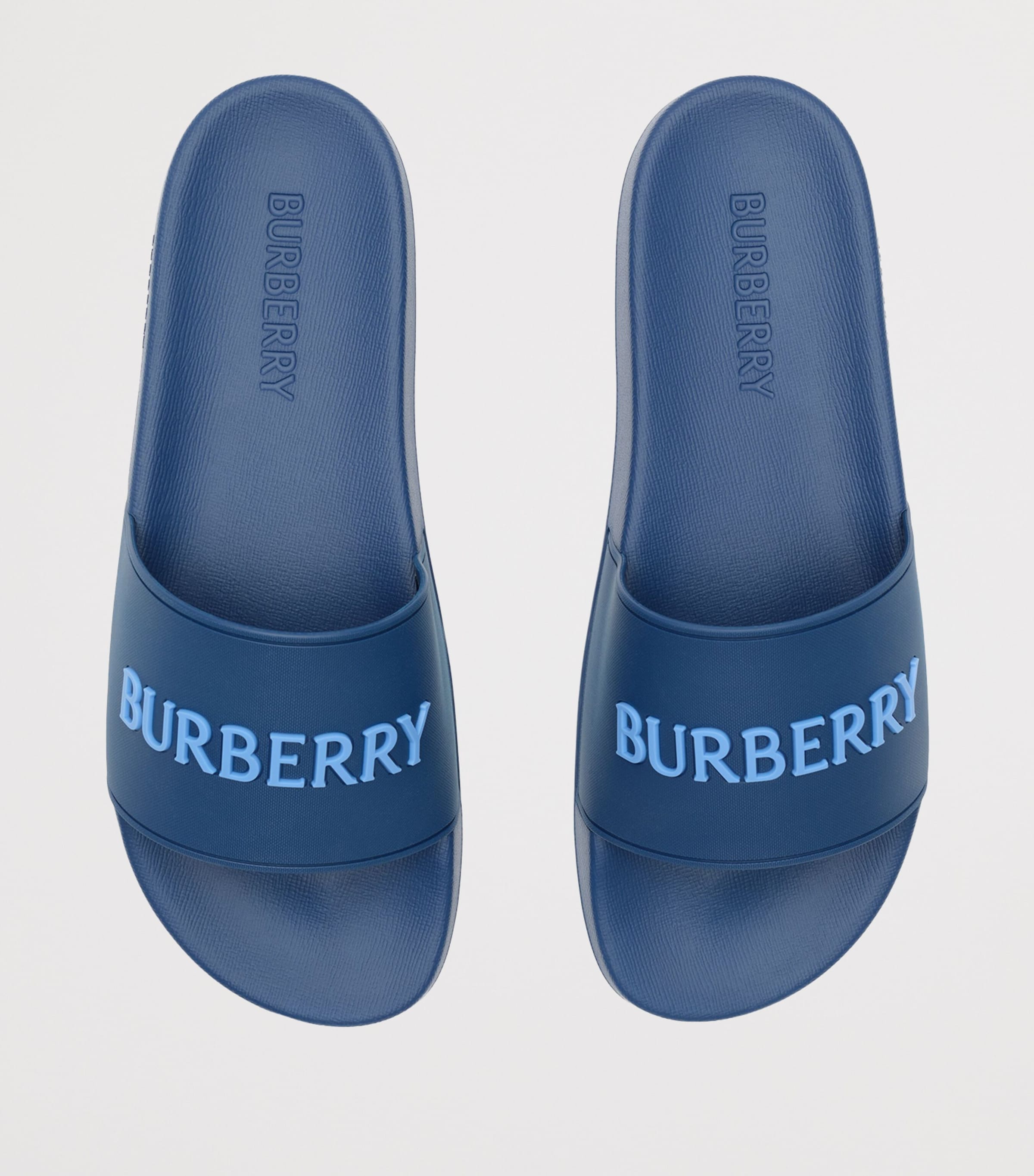 Burberry Logo Slides Navy/cornflower Blue Image 2
