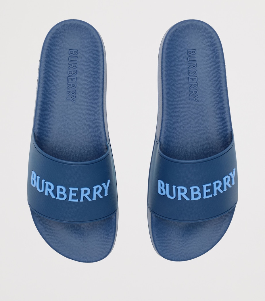 Burberry Logo Slides Navy/cornflower Blue Image 2