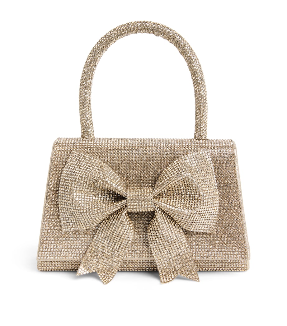 David Charles Embellished Bow Top-Handle Bag M Gold Image 1