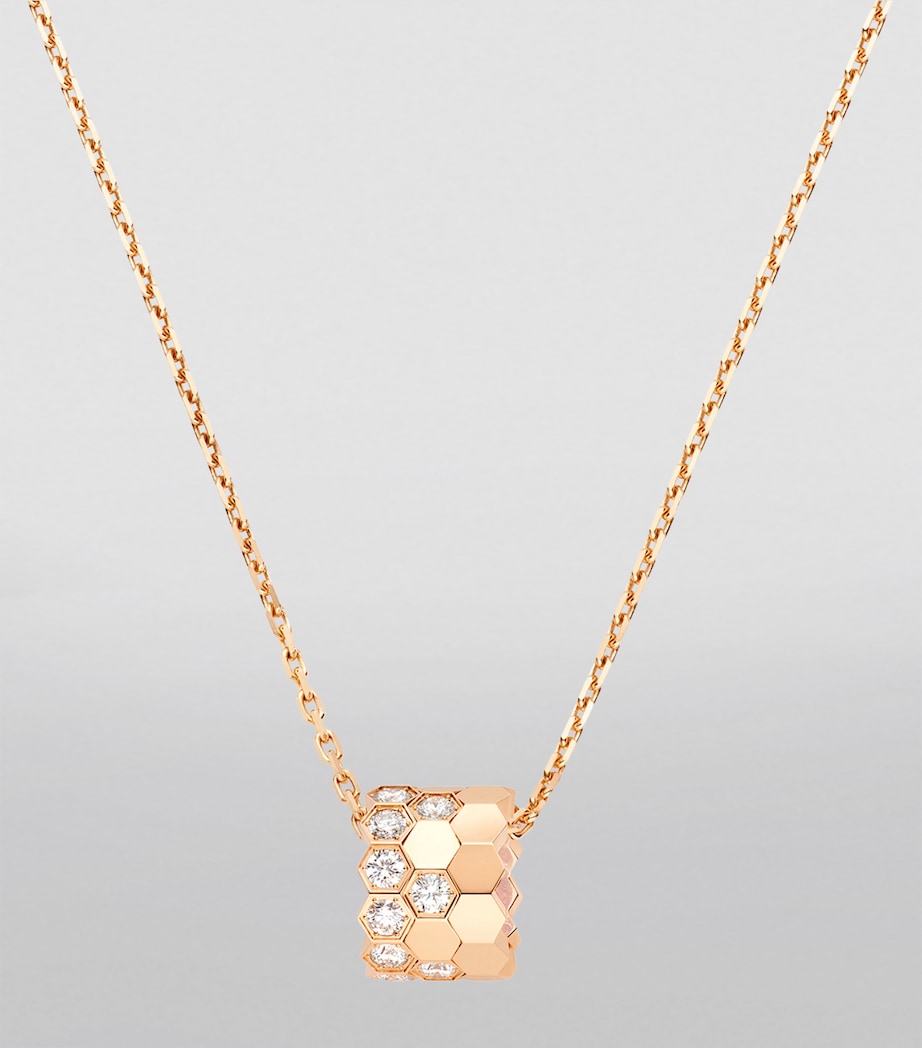 Medium Rose Gold and Diamond Bee de Chaumet Necklace PINK GOLD Image 2