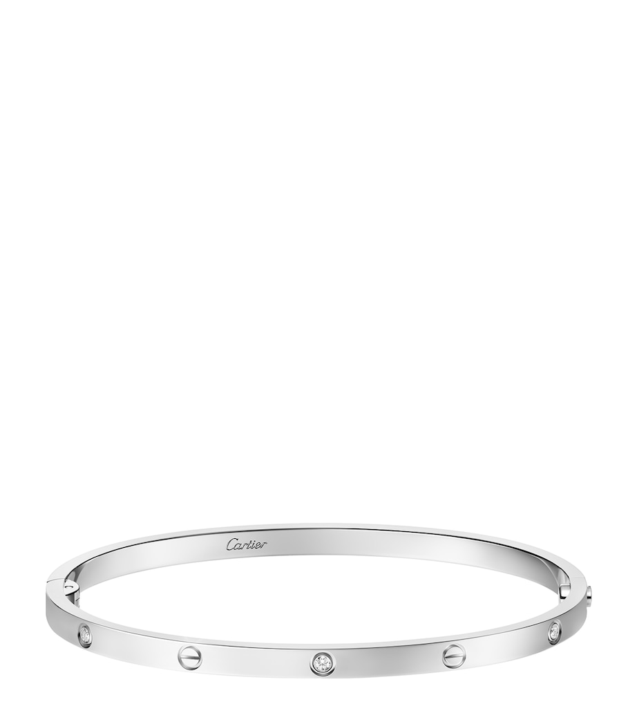Small White Gold and Diamond LOVE Bracelet WHITE GOLD Image 1