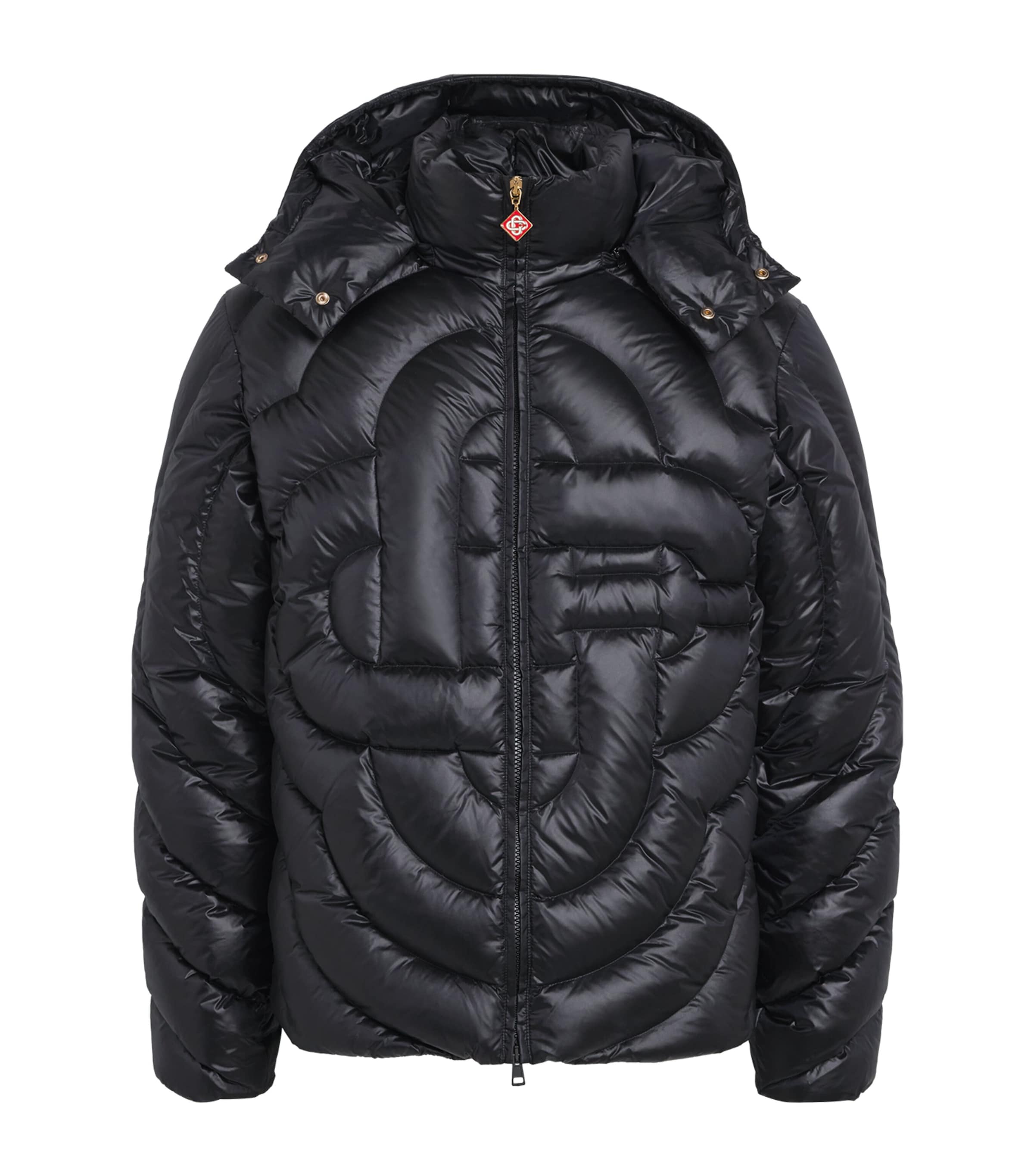 Casablanca Monogram Quilted Shell Jacket In Black