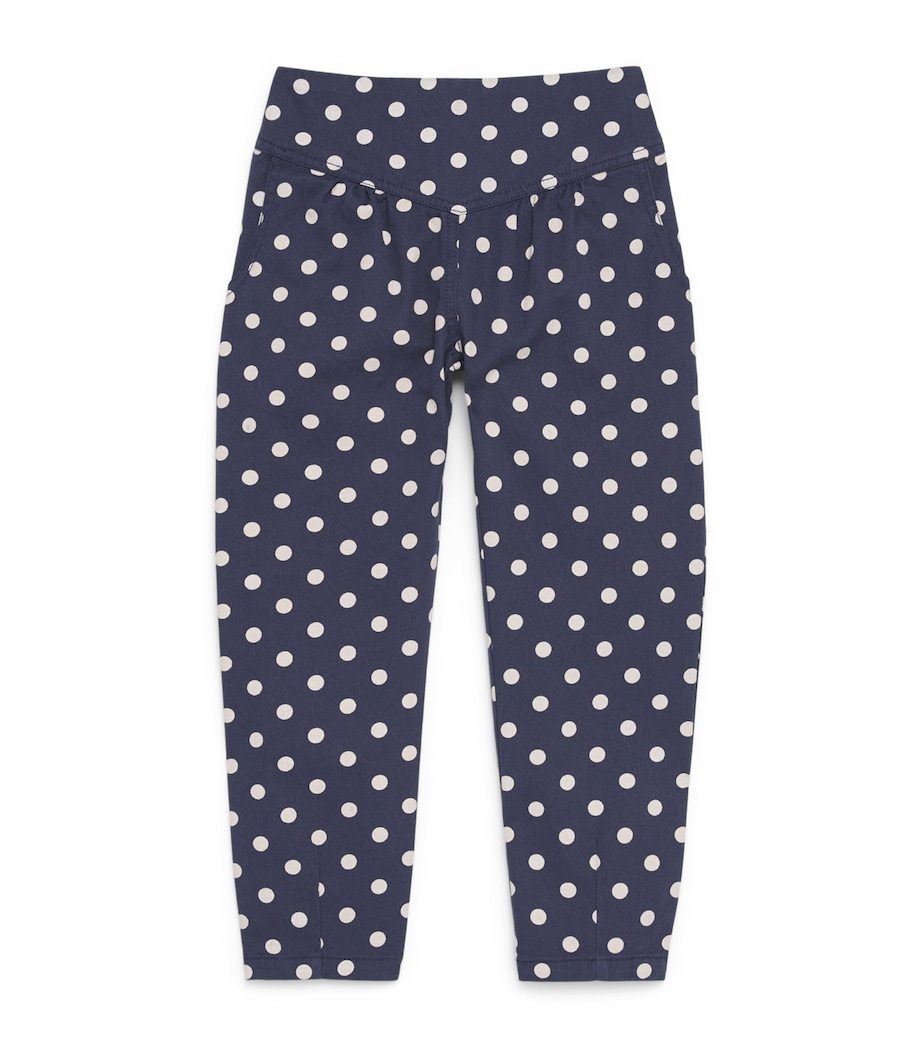 KONGES SLOJD Organic Cotton Polka Dot Nola Trousers (9 Months – 10 Years) Nuit Image 1