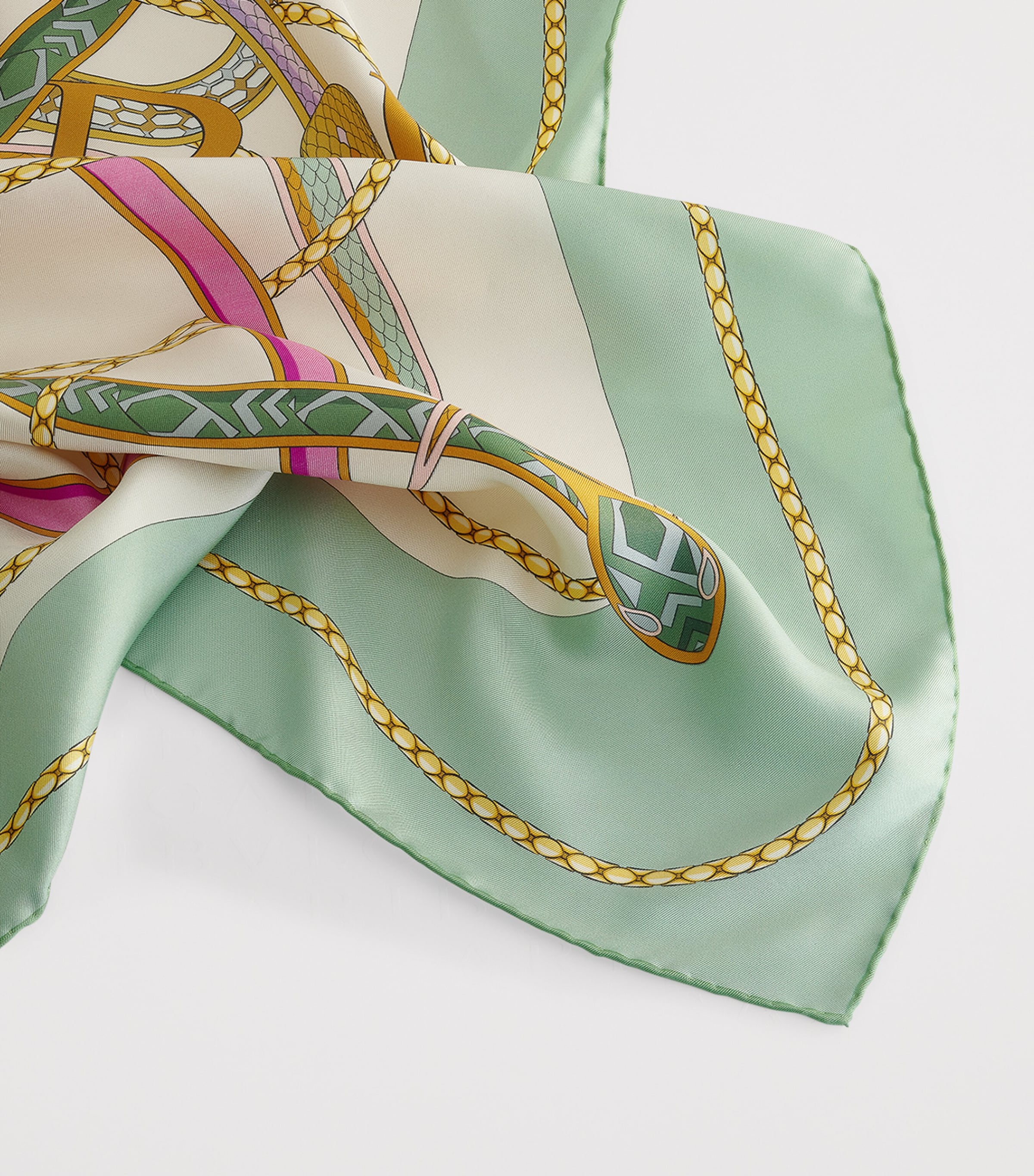 Bvlgari Silk  Serpenti 75 Scarf Green Medium Image 3
