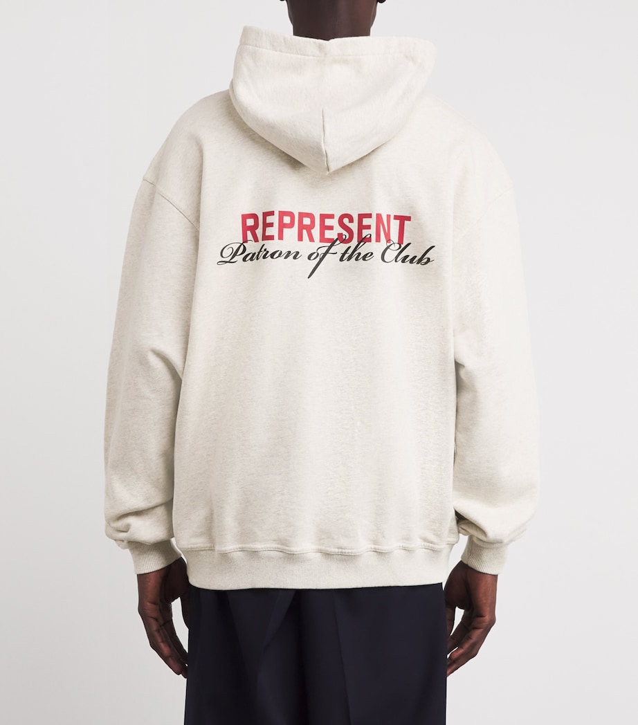Cotton Patron Of The Club Hoodie CREAM MARL Image 4