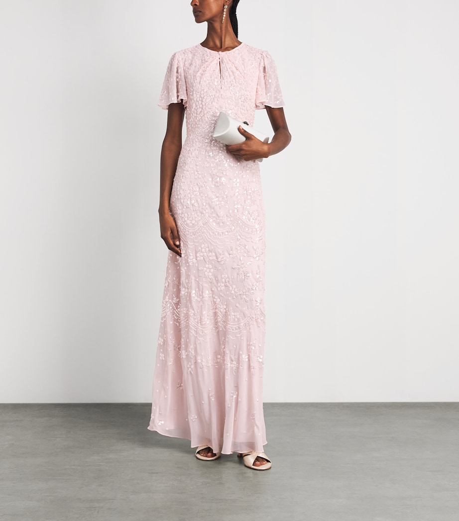 Needle & Thread Womens Georgette Freya Gown Dusk Pink Image 2