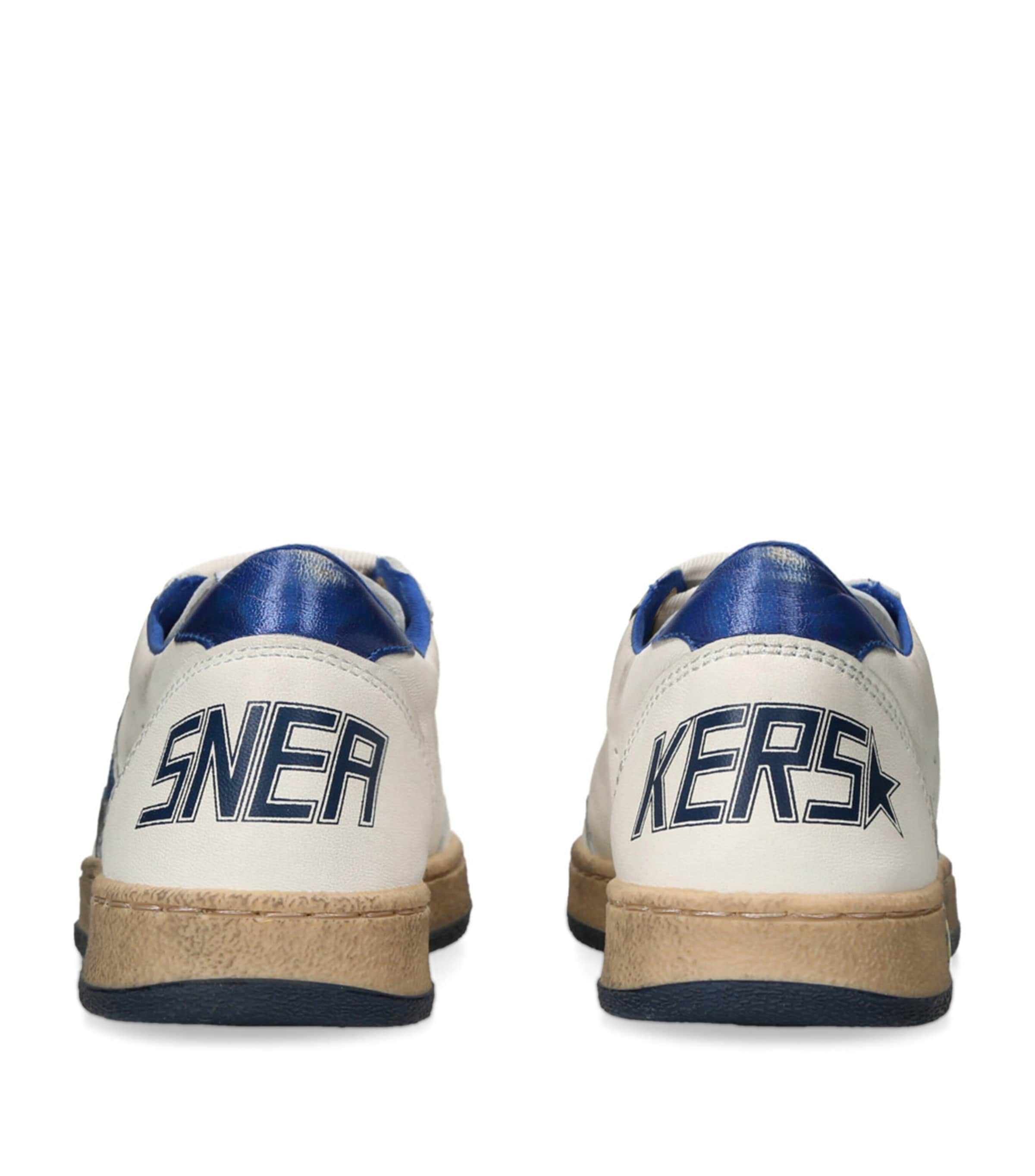 Leather Ball Star Sneakers WHITE/NAVY Image 2