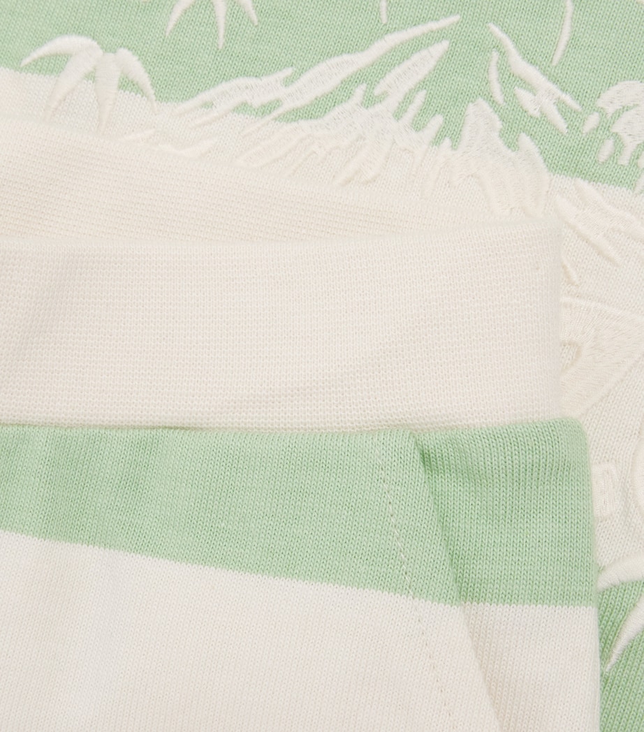 Cotton Stripe T-Shirt and Shorts Set (6 Months – 4 Years) N66OFF WHITE GREEN Image 4