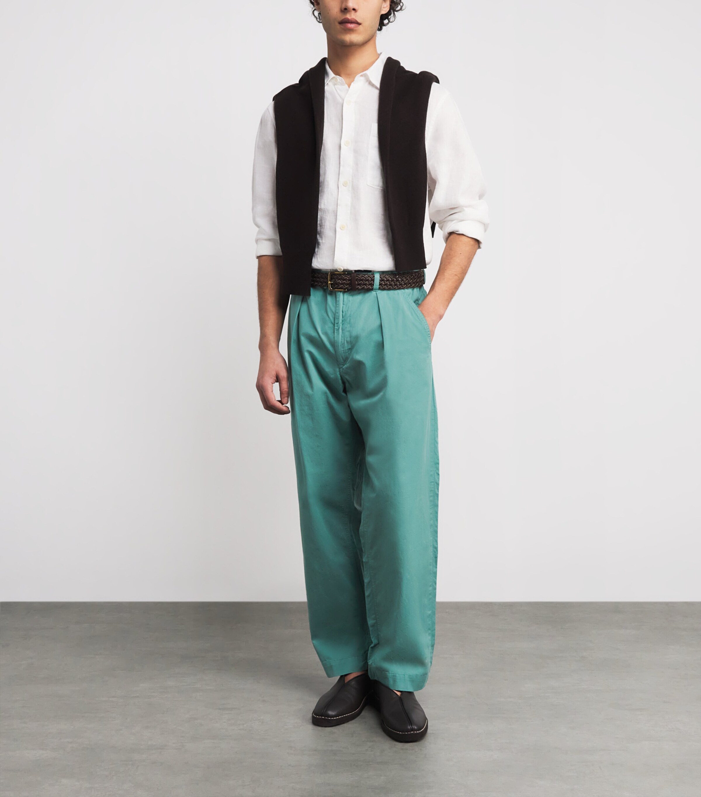Stretch-Cotton Twill Prepster Trousers SEAFOAM BLUE Image 2