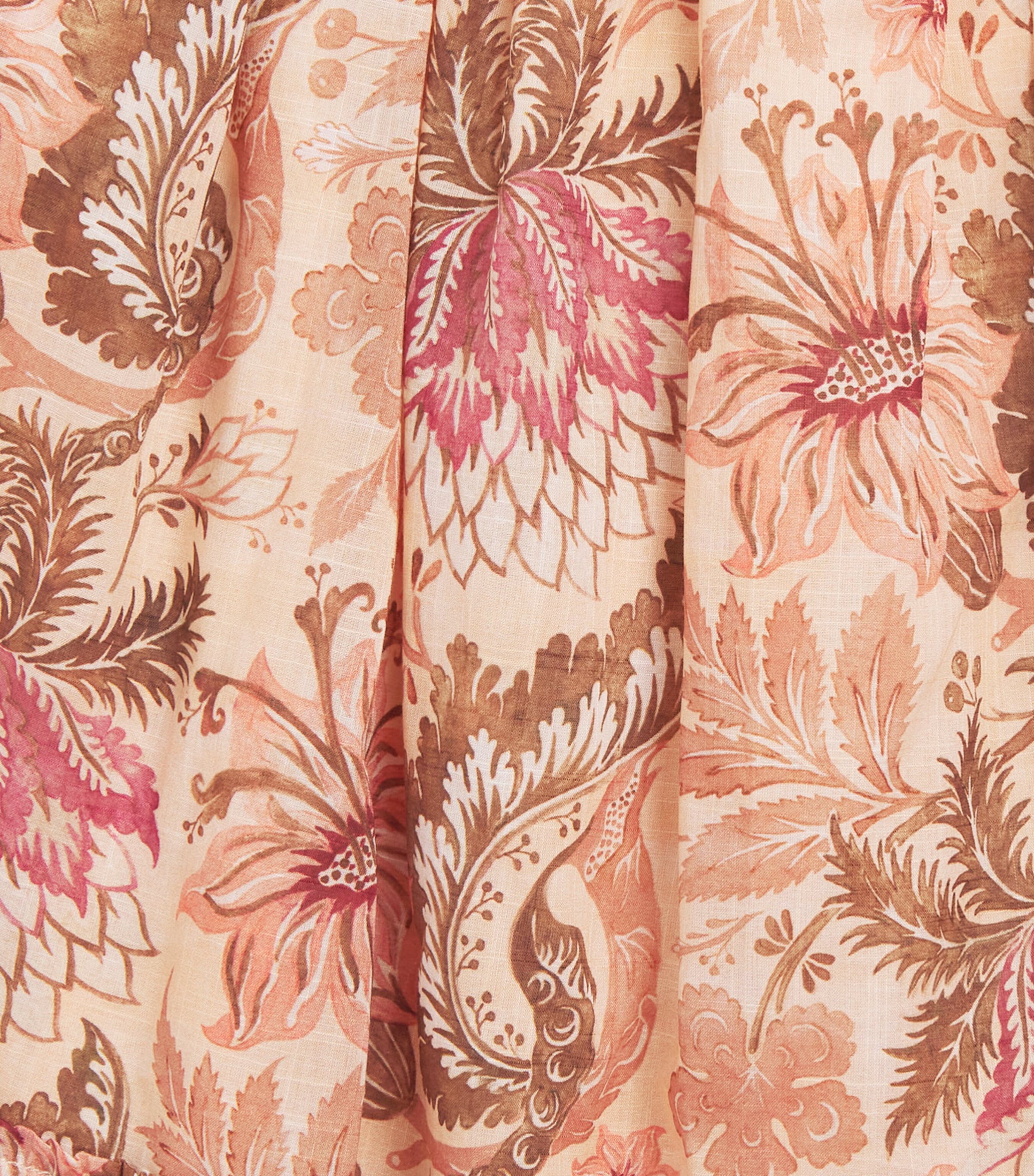 Cotton Floral Daylight Dress (1-12 Years) STAMP FLORAL PEACH Image 3