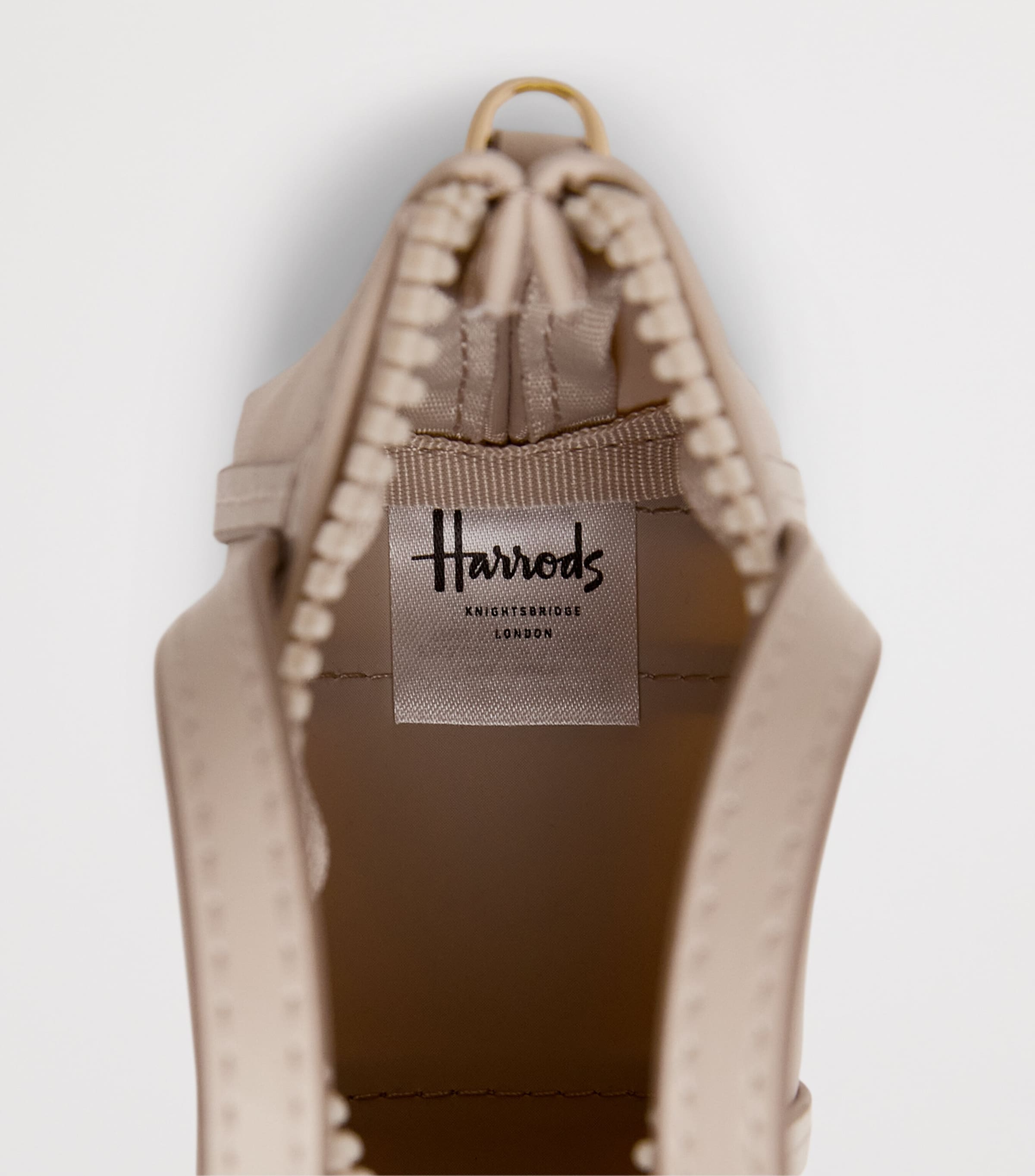Harrods Mini Jetsetter Bag Key Chain Neutral Image 5