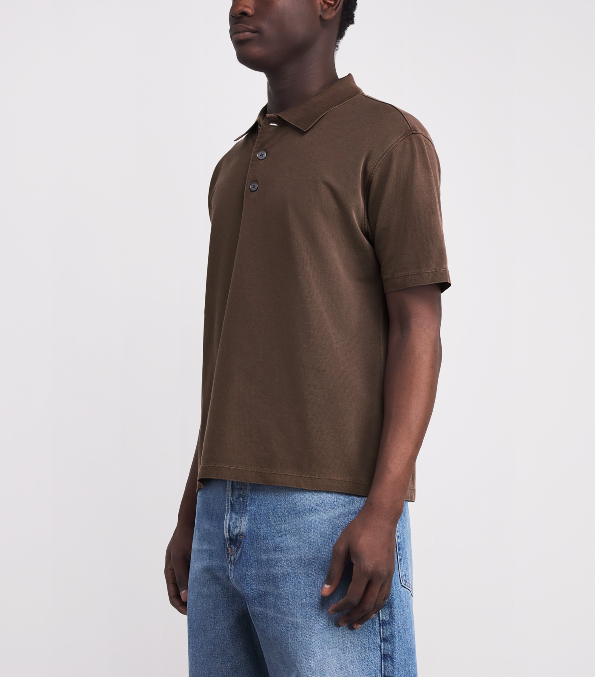 Cotton Piqué Polo Shirt ANTIQUE CAFE Image 3