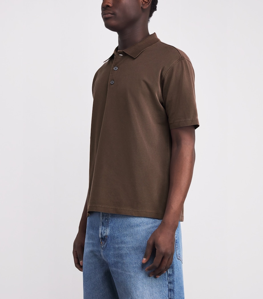 Cotton Piqué Polo Shirt ANTIQUE CAFE Image 3