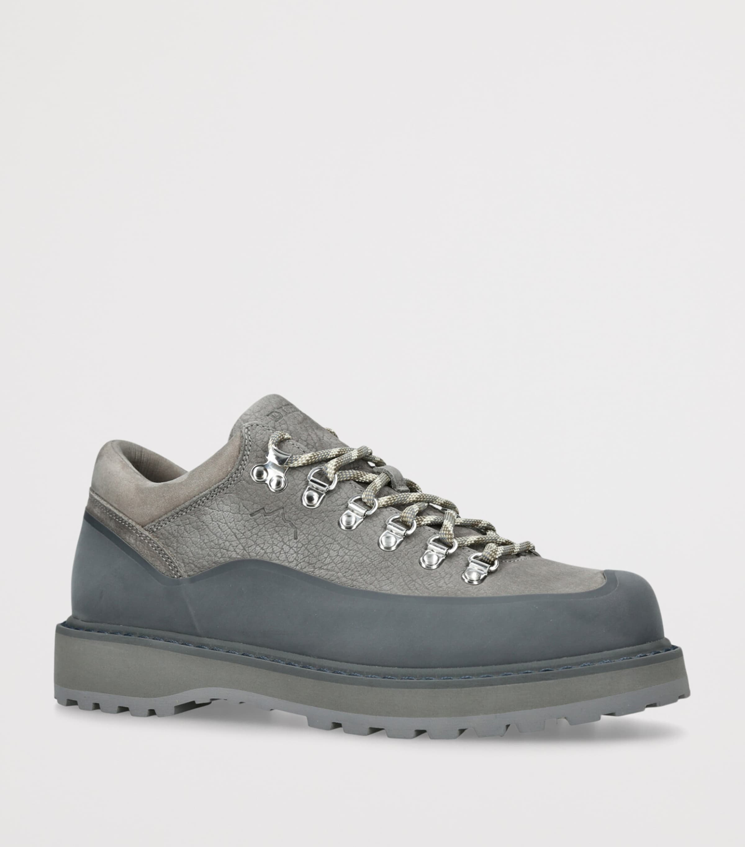 Diemme Leather Cornaro Due Gomma Low-Top Boots Grey Image 3