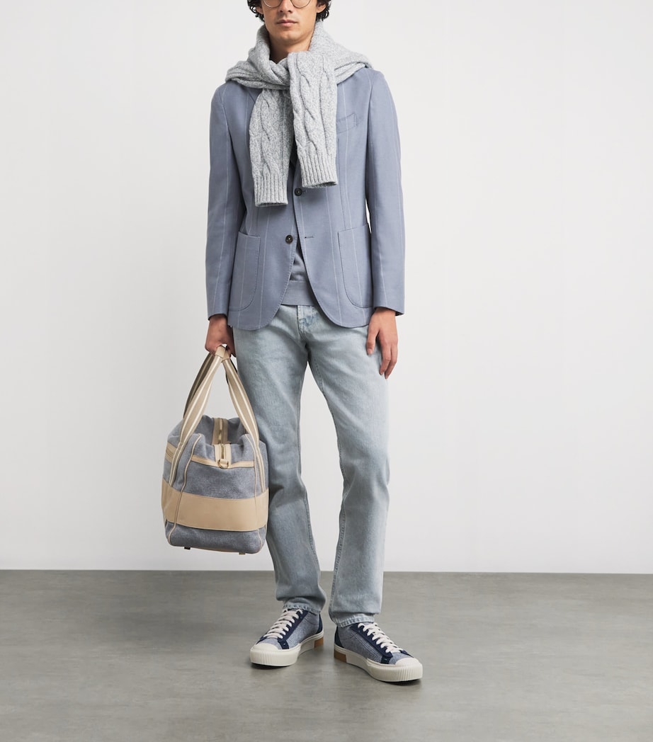 Wool-Silk-Cashmere Stripe Blazer ZUCCHERO Image 2