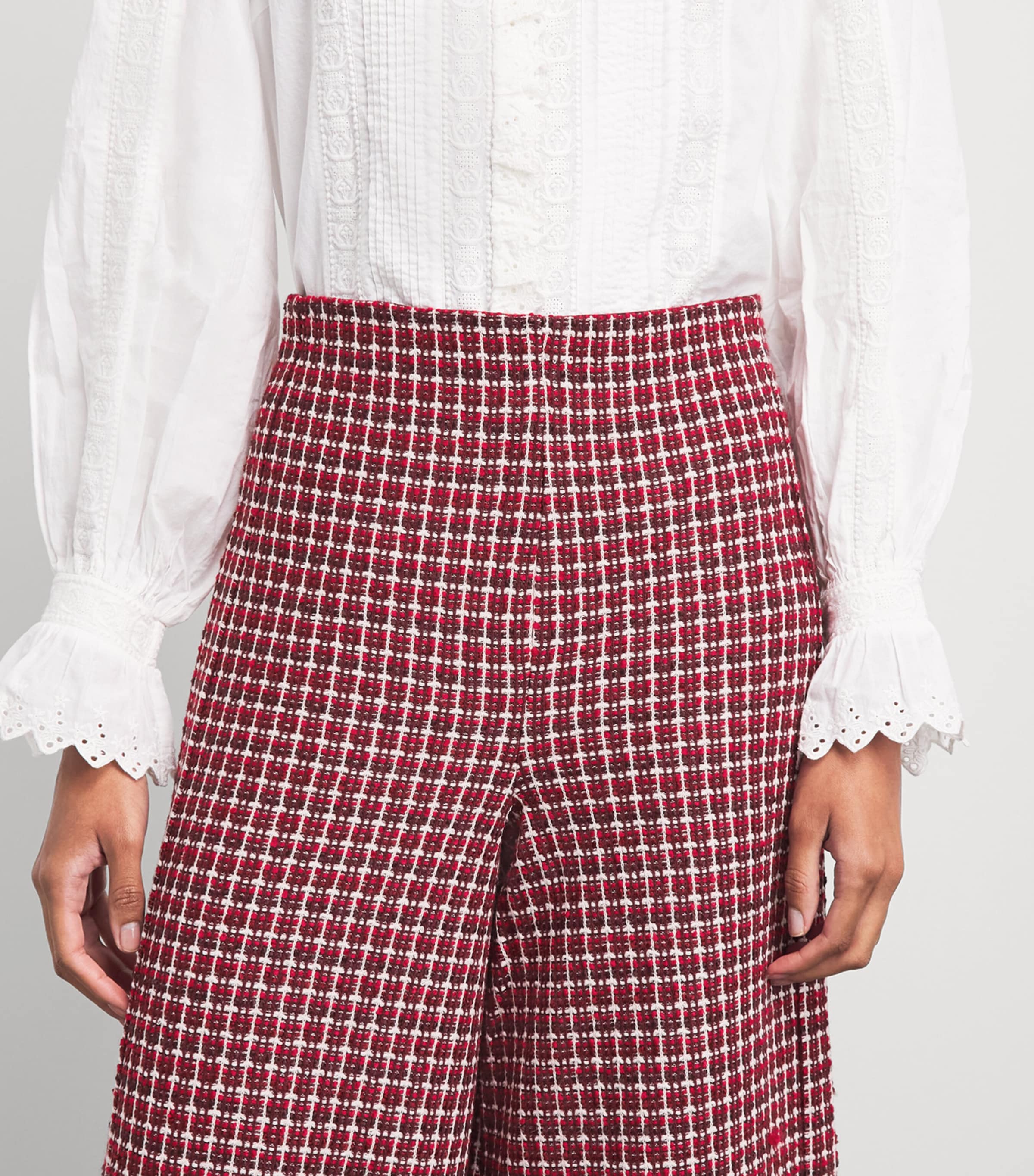 ME+EM Womens Wide Palazzo Trousers Pomegranate Red Image 3