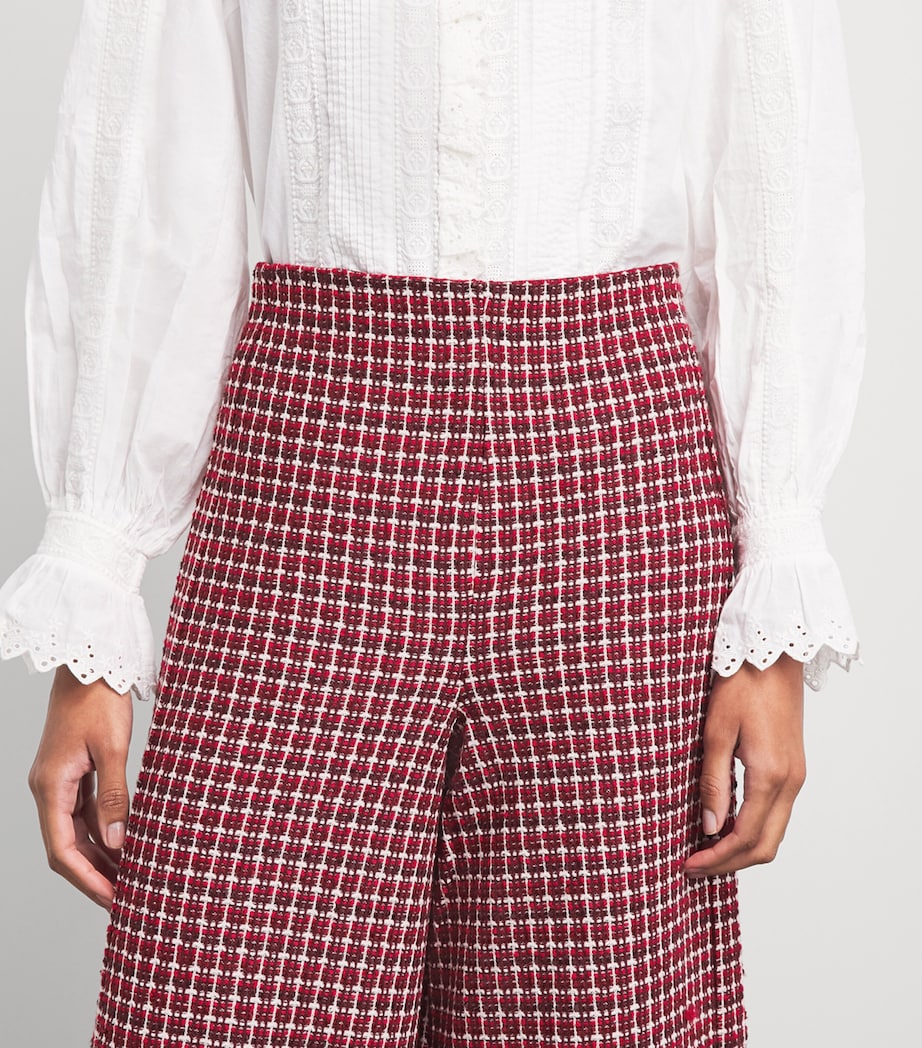 ME+EM Womens Wide Palazzo Trousers Pomegranate Red Image 3