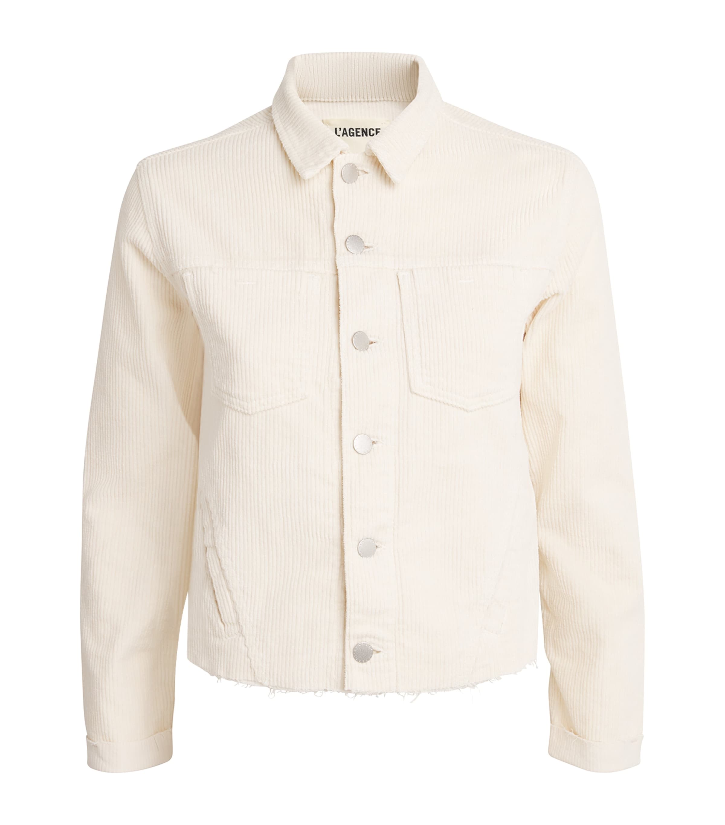 L'agence Corduroy Janelle Jacket In White