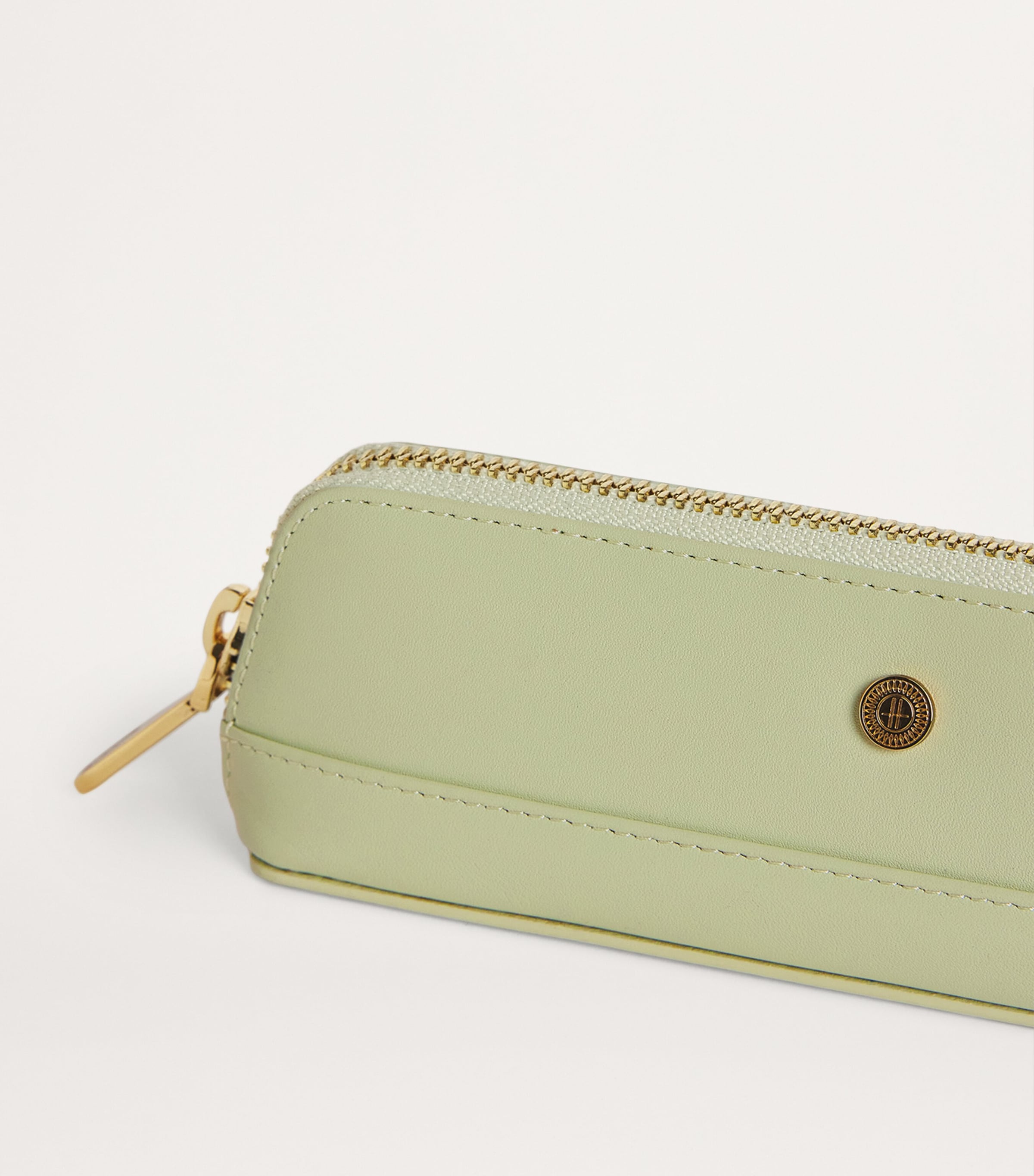 Slim Leather Pencil Case GREEN Image 4