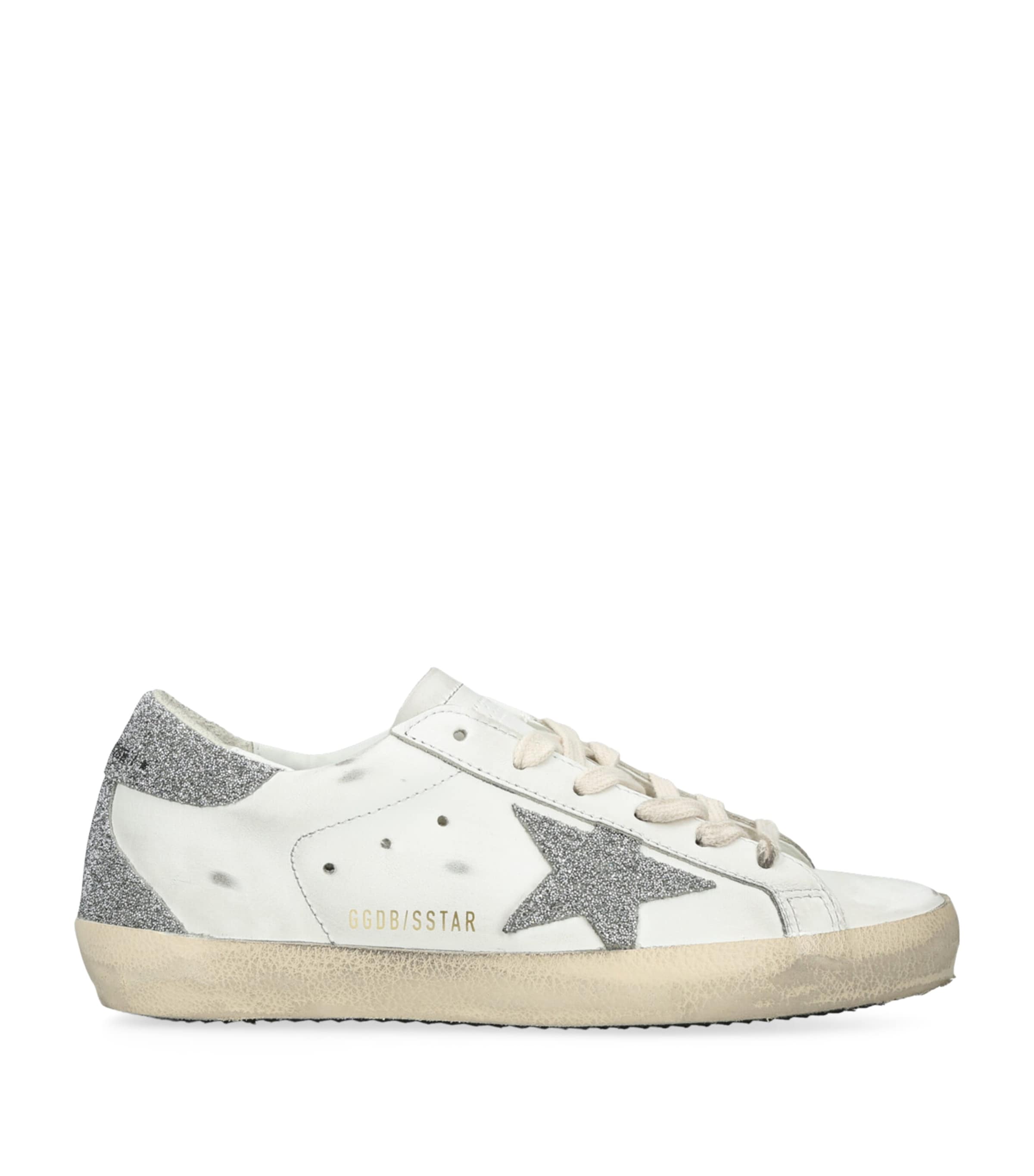 Golden Goose Leather Super-Star Sneakers White/oth Image 1