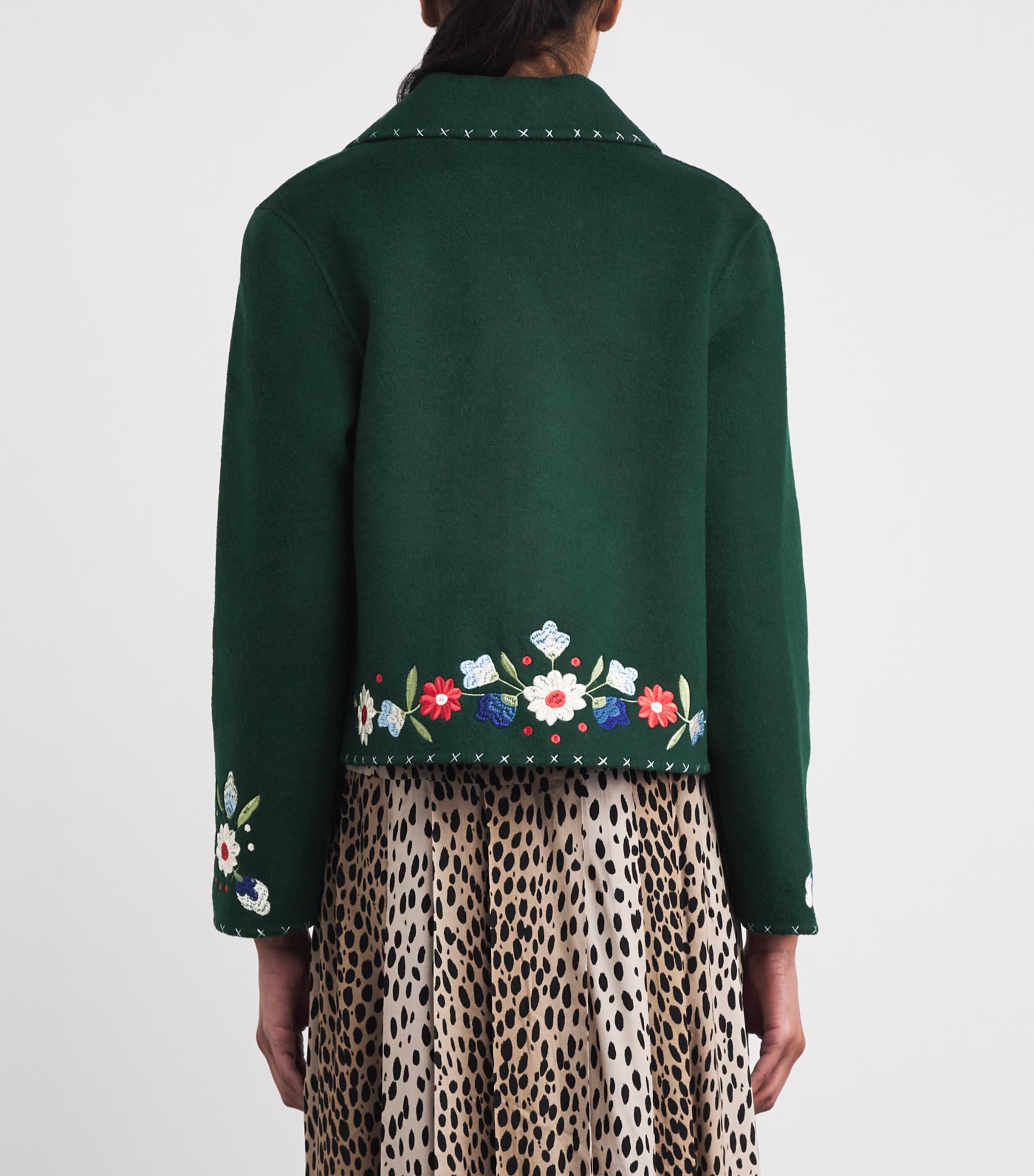 Wool-Blend Embroidered Jude Blazer BLISS EMB GREEN Image 4