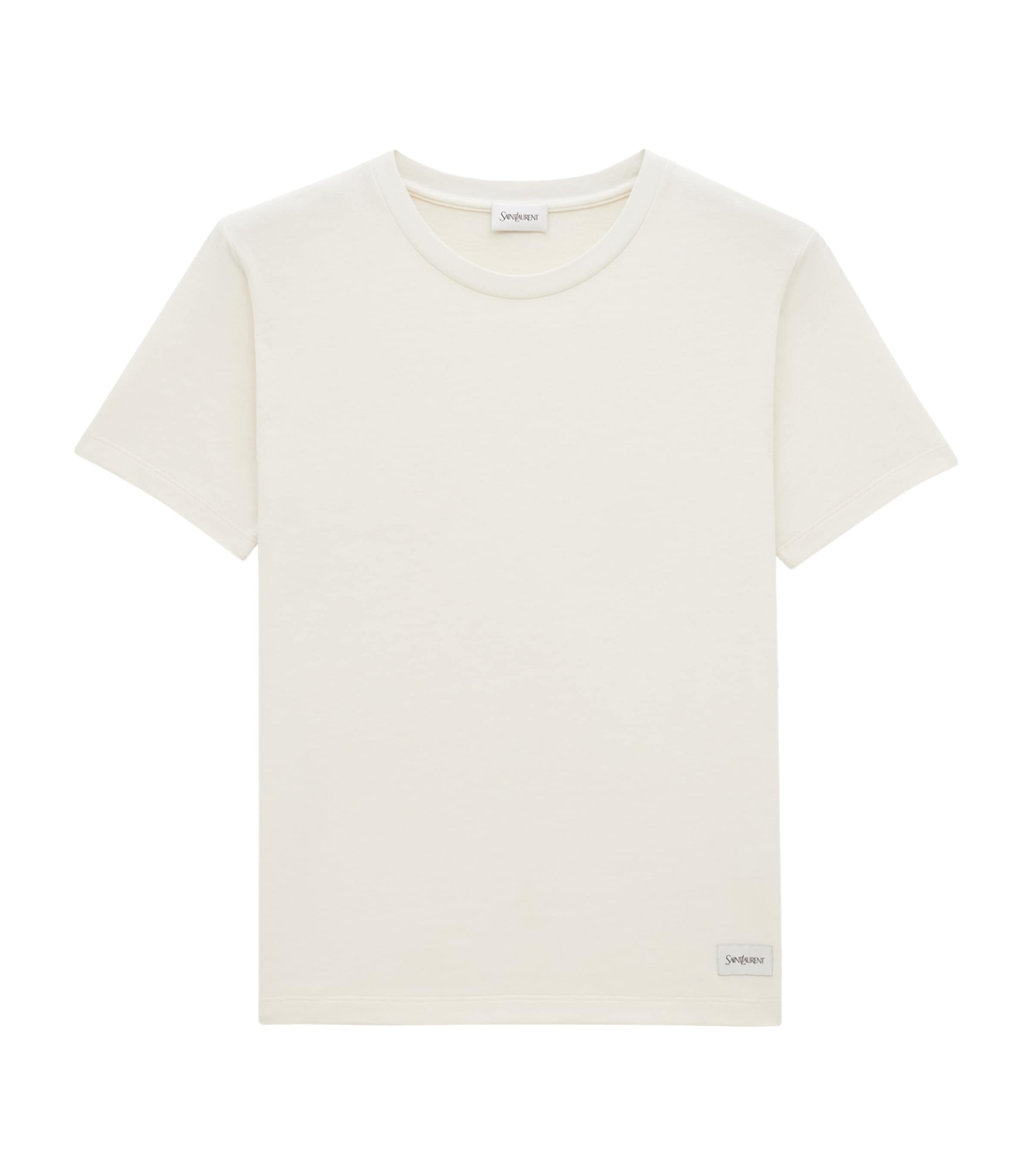 SAINT LAURENT LOGO-PATCH T-SHIRT 