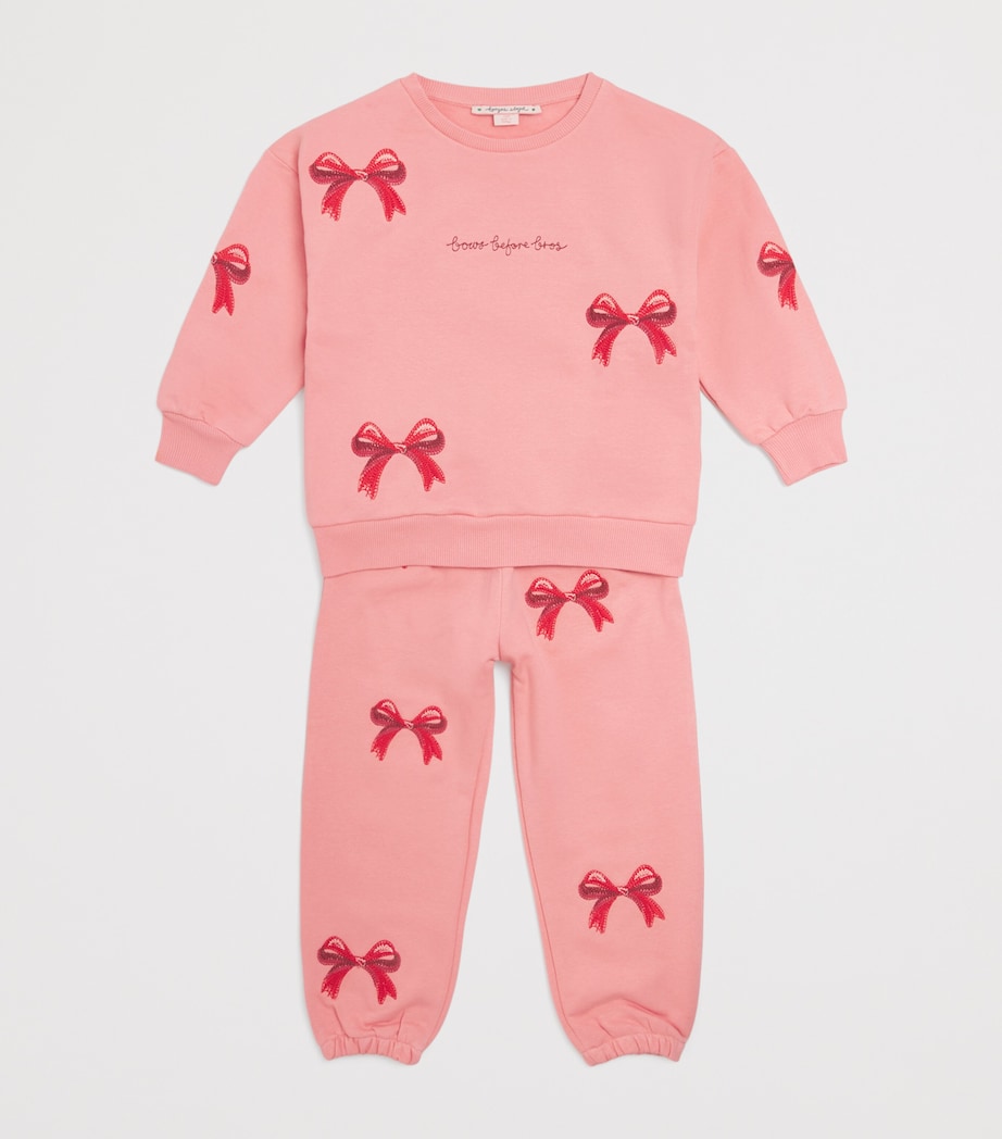Organic Cotton-Blend Bow Lou Sweatpants (6 Months-4 Years) S30092 STRWBRRY ICE Image 3