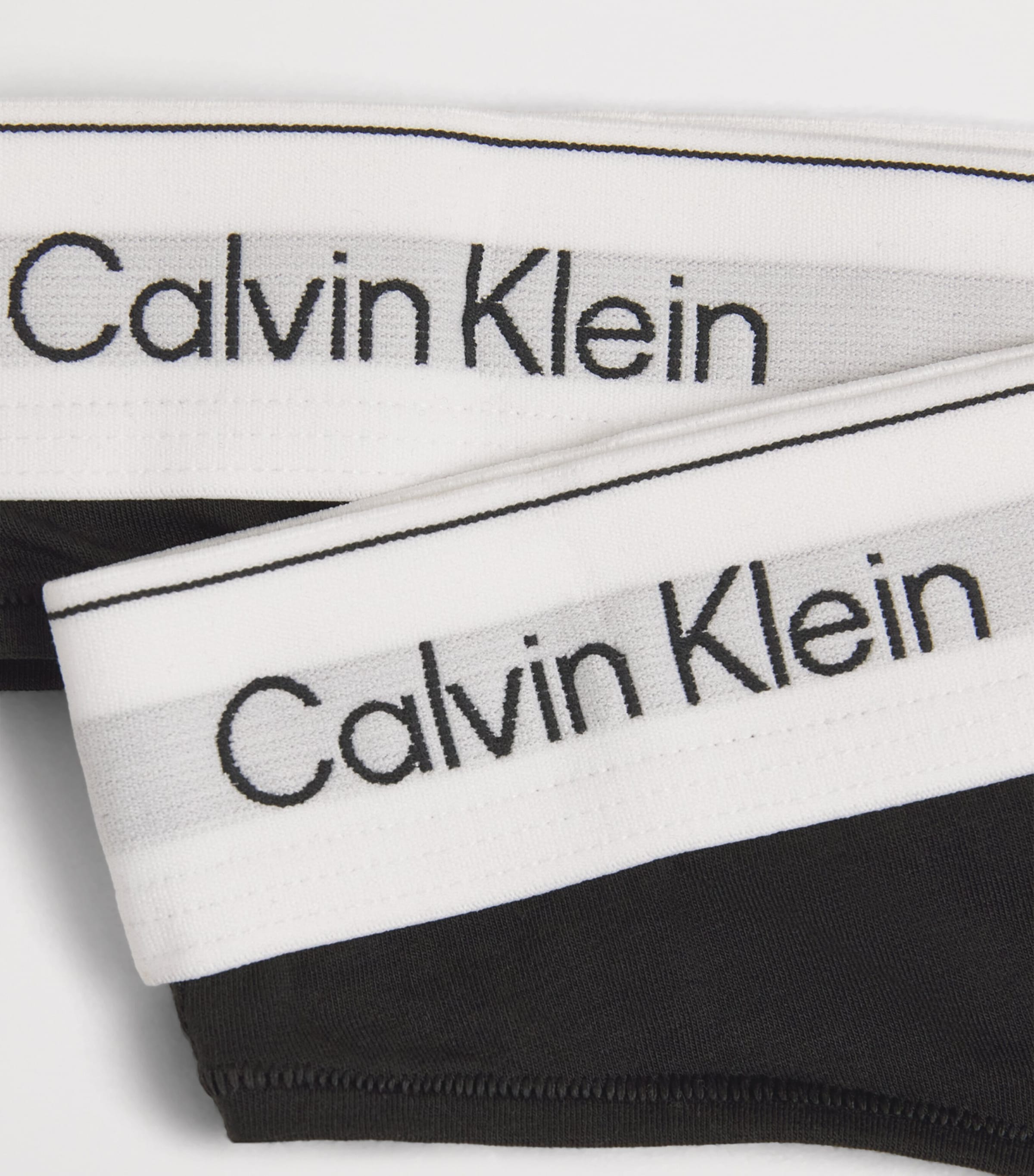 Calvin Klein Womens Cotton-Blend Icon Thong Black Image 4